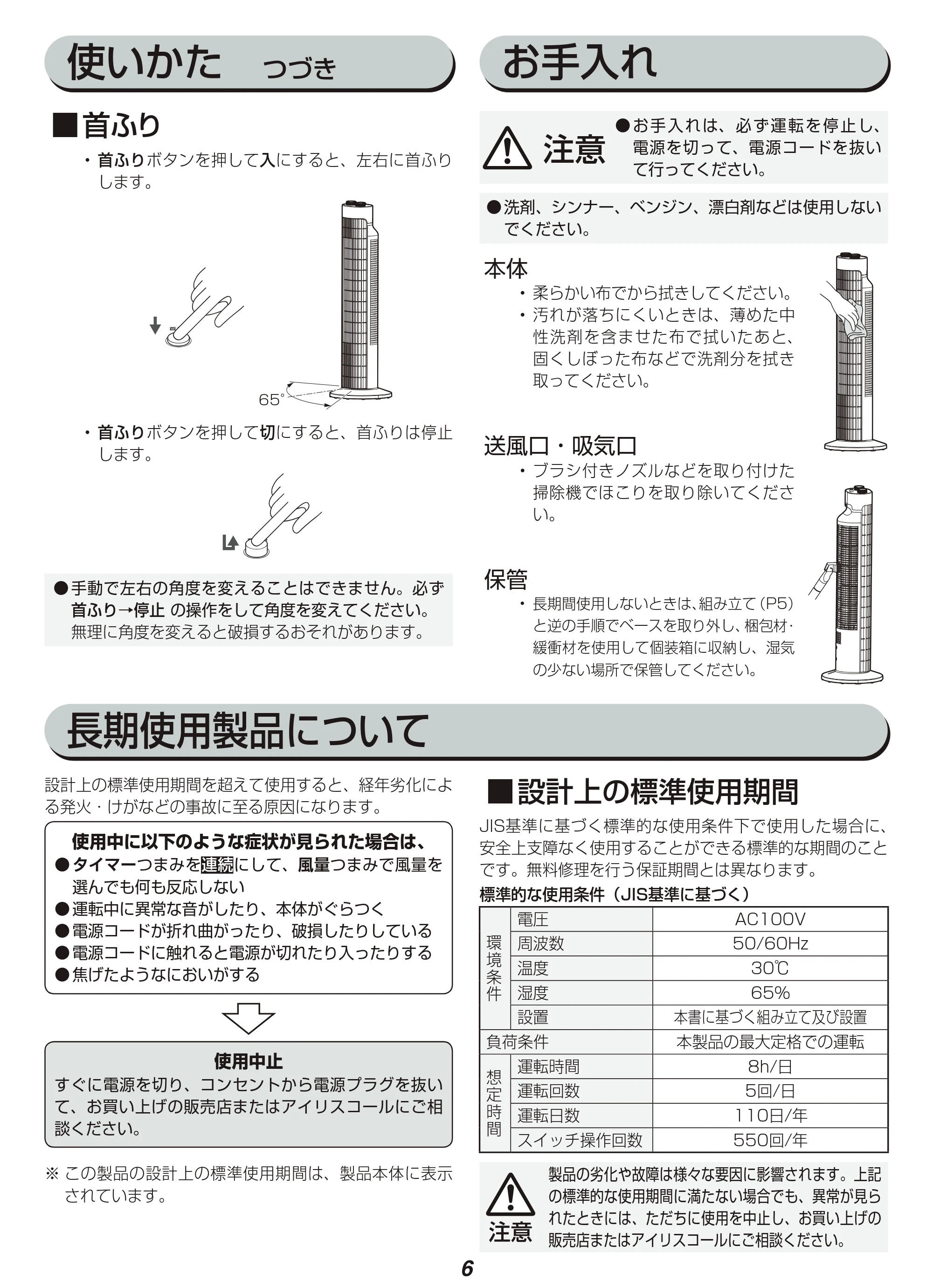 アイリスオーヤマ KTF-M73 取扱説明書 — 原本ページ — 6ページ