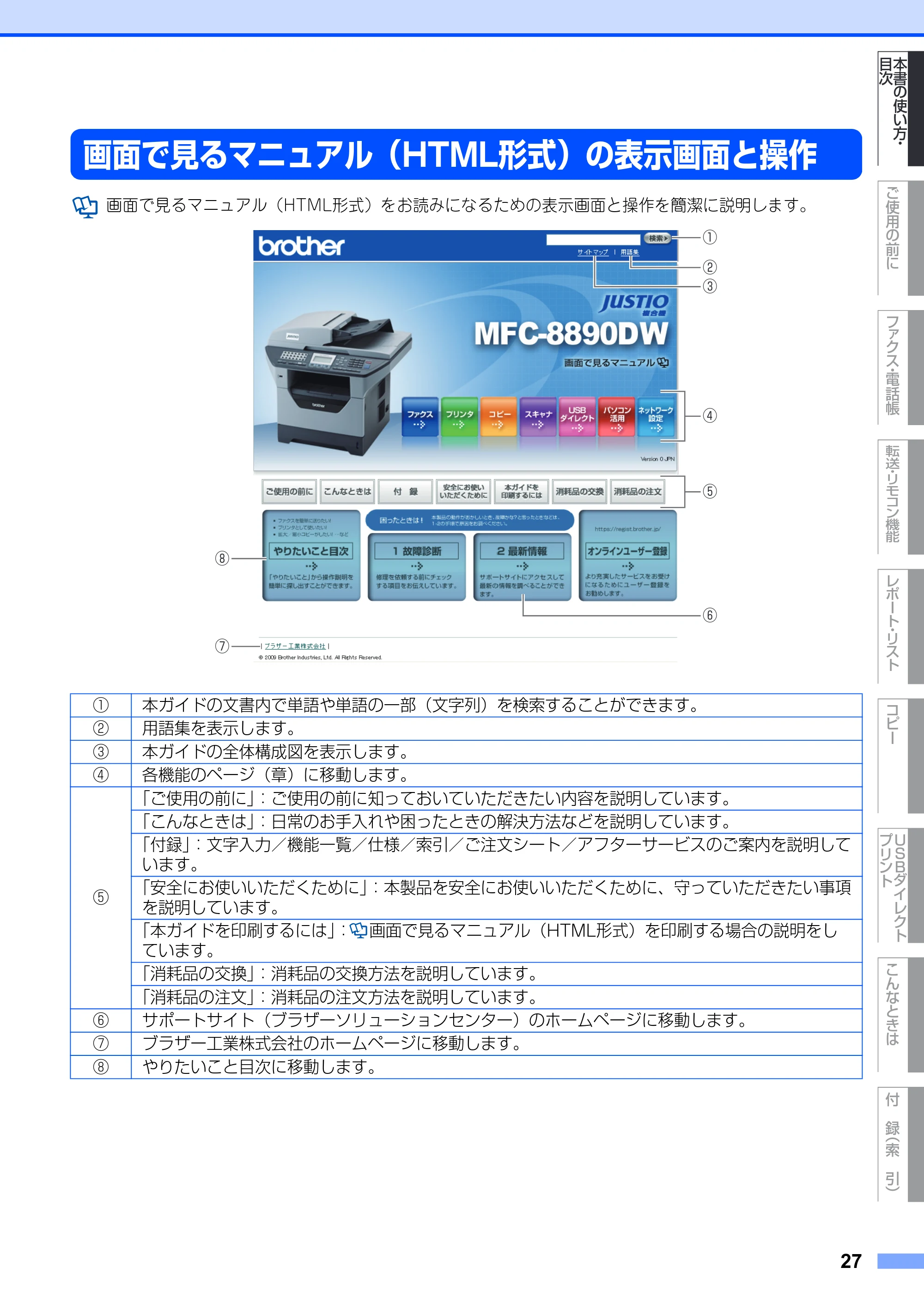 ブラザー MFC-8890DW ユーザーズガイド ～基本編～ — 原本ページ — 27ページ