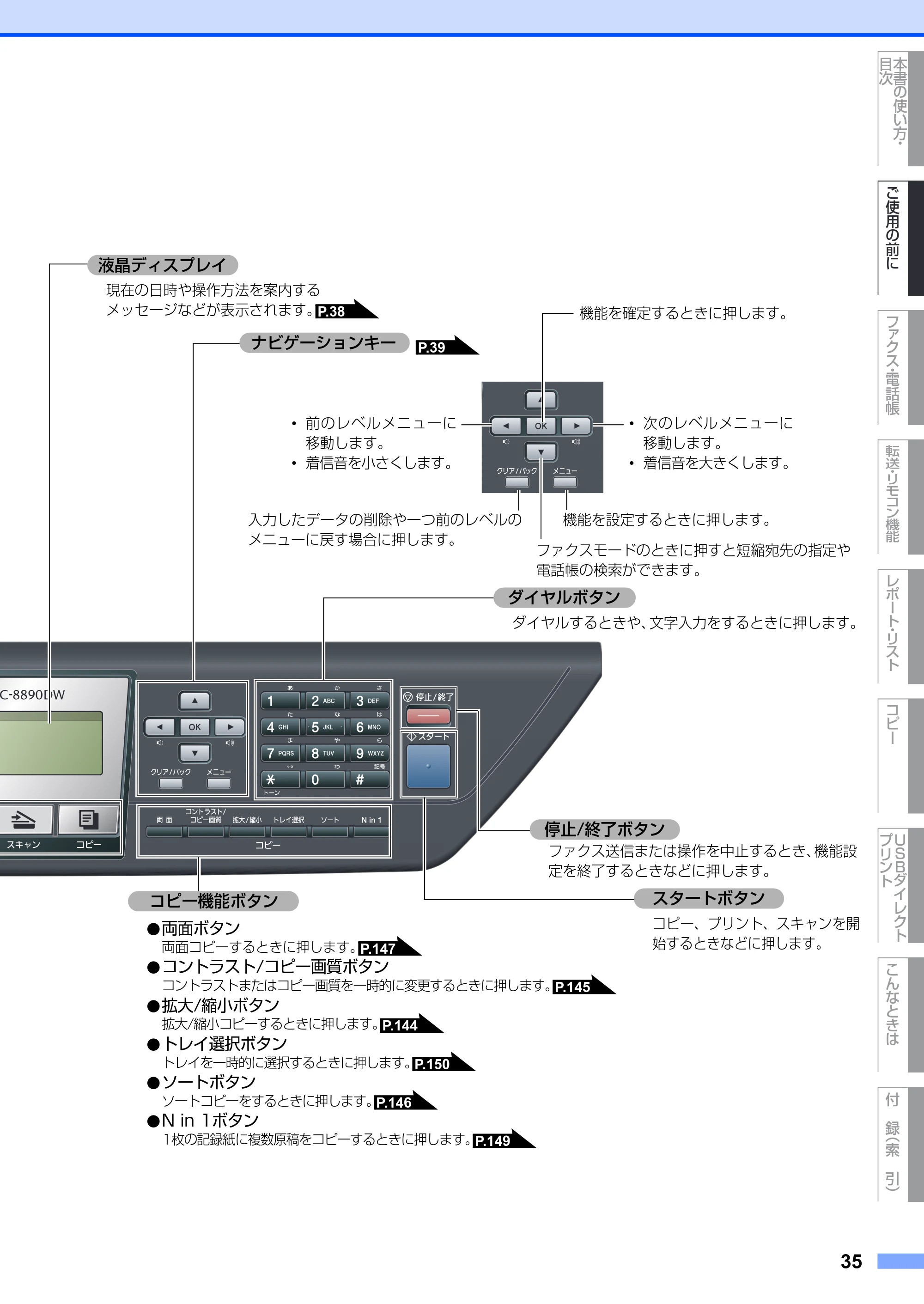 ブラザー MFC-8890DW ユーザーズガイド ～基本編～ — 原本ページ — 35ページ