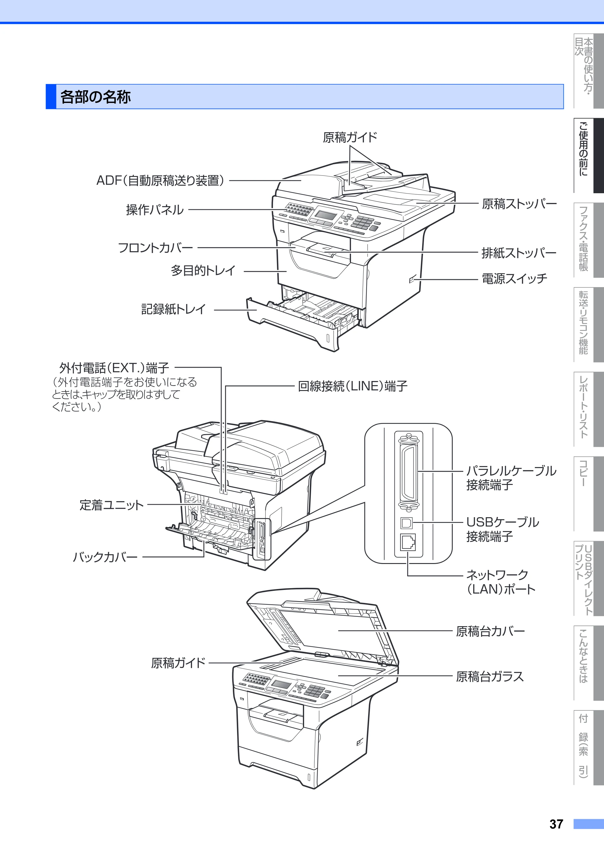 ブラザー MFC-8890DW ユーザーズガイド ～基本編～ — 原本ページ — 37ページ