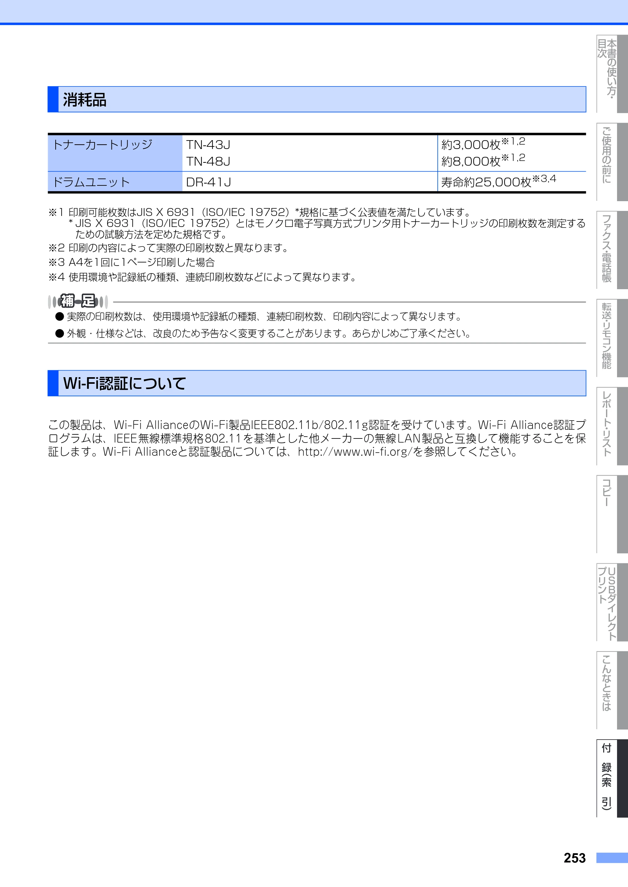 ブラザー MFC-8890DW ユーザーズガイド ～基本編～ — 原本ページ — 253ページ
