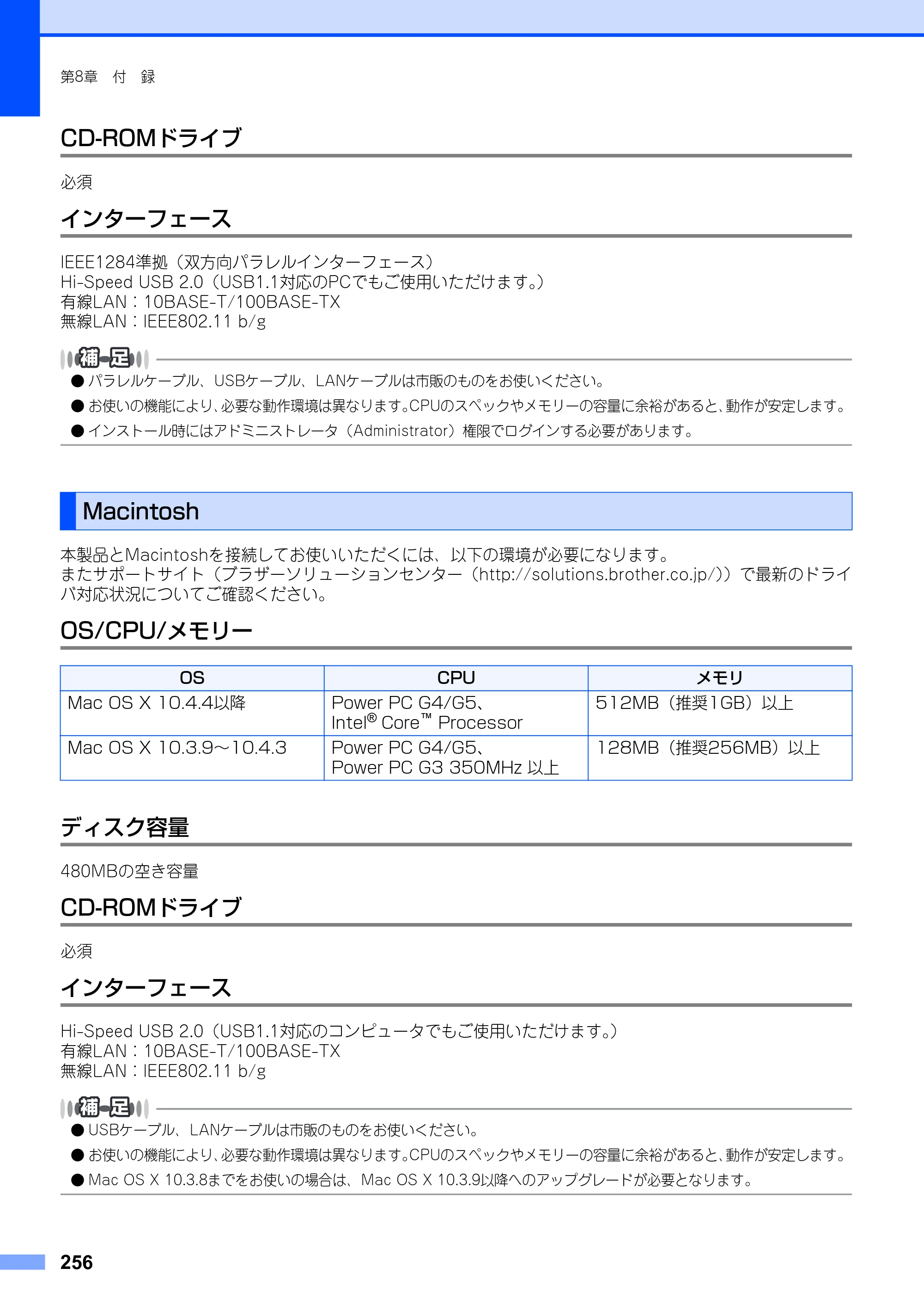 ブラザー MFC-8890DW ユーザーズガイド ～基本編～ — 原本ページ — 256ページ