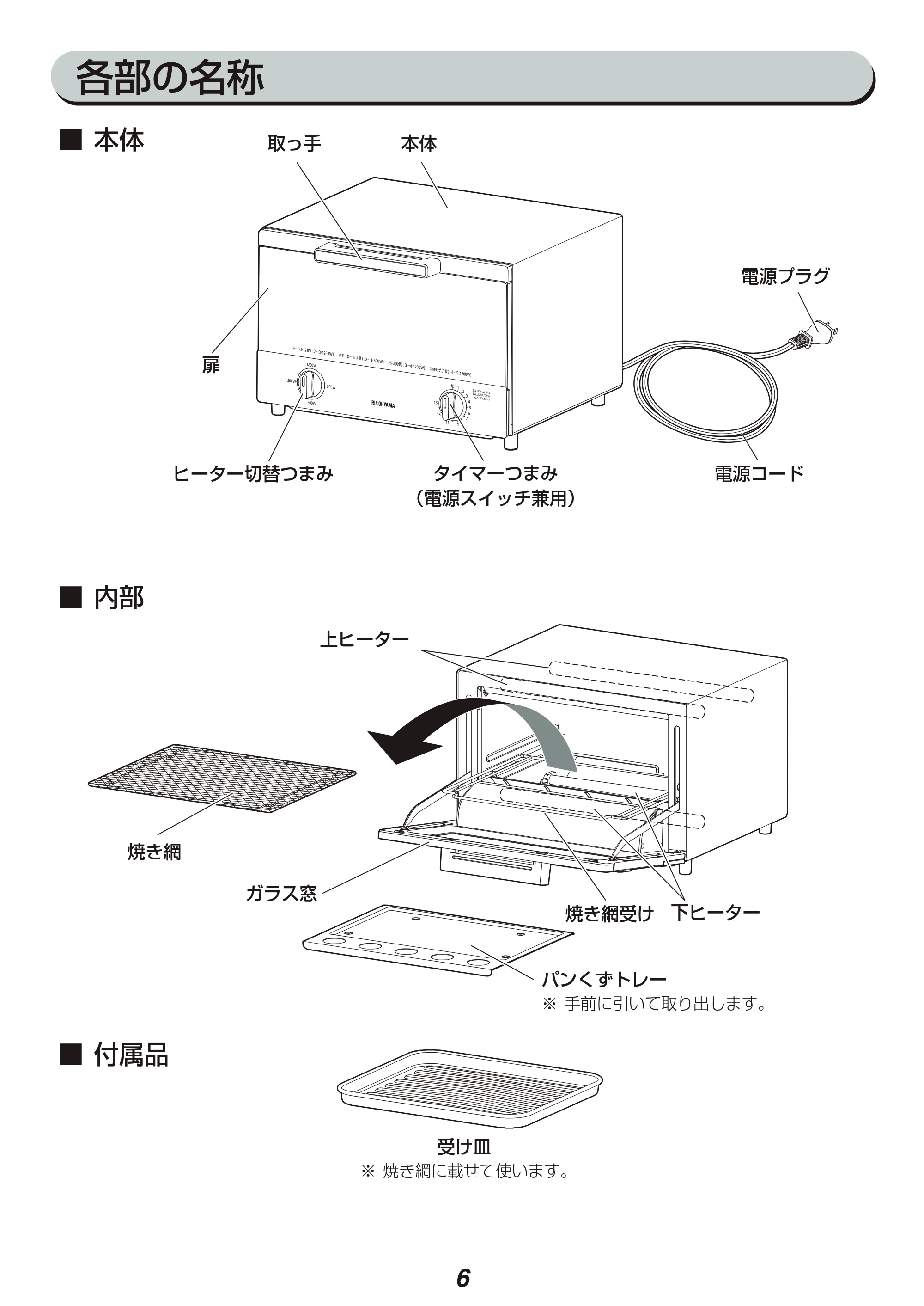 アイリスオーヤマ MOT-013 取扱説明書 — 原本ページ — 6ページ