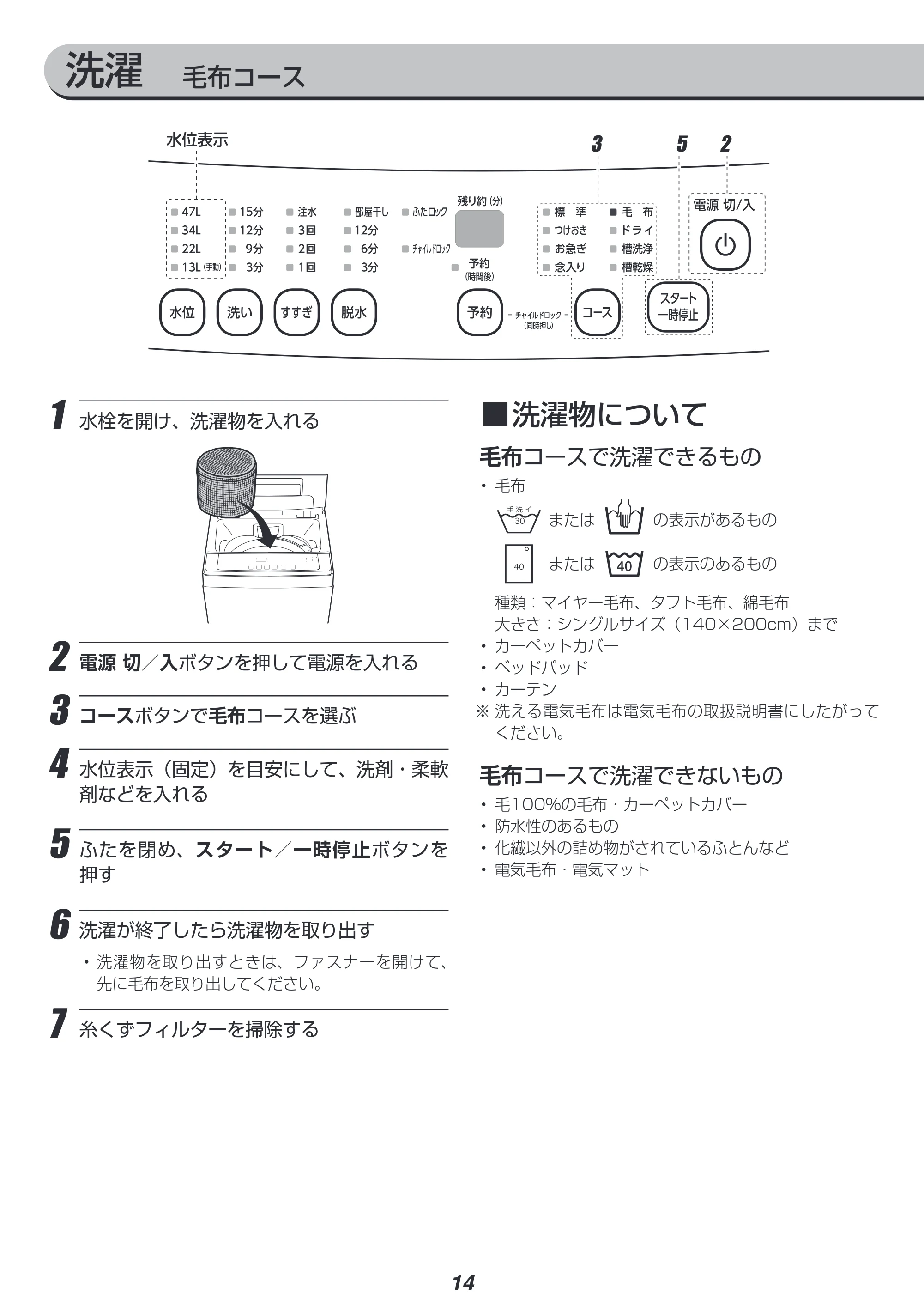 アイリスオーヤマ IAW-T504 取扱説明書 — 原本ページ — 14ページ