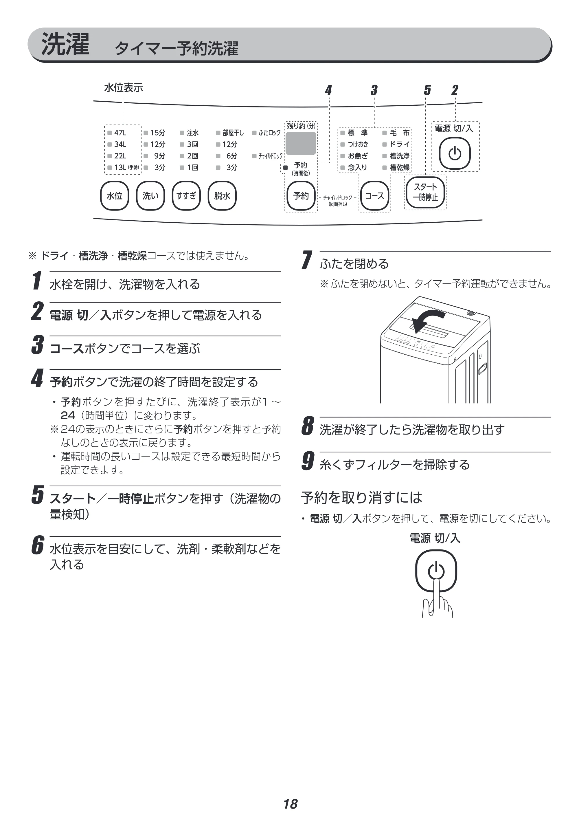 アイリスオーヤマ IAW-T504 取扱説明書 — 原本ページ — 18ページ