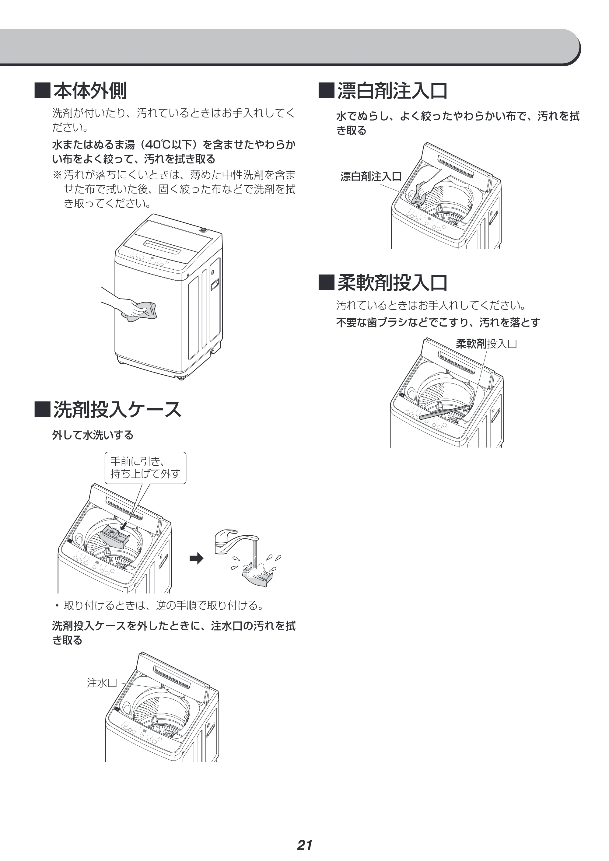 アイリスオーヤマ IAW-T504 取扱説明書 — 原本ページ — 21ページ