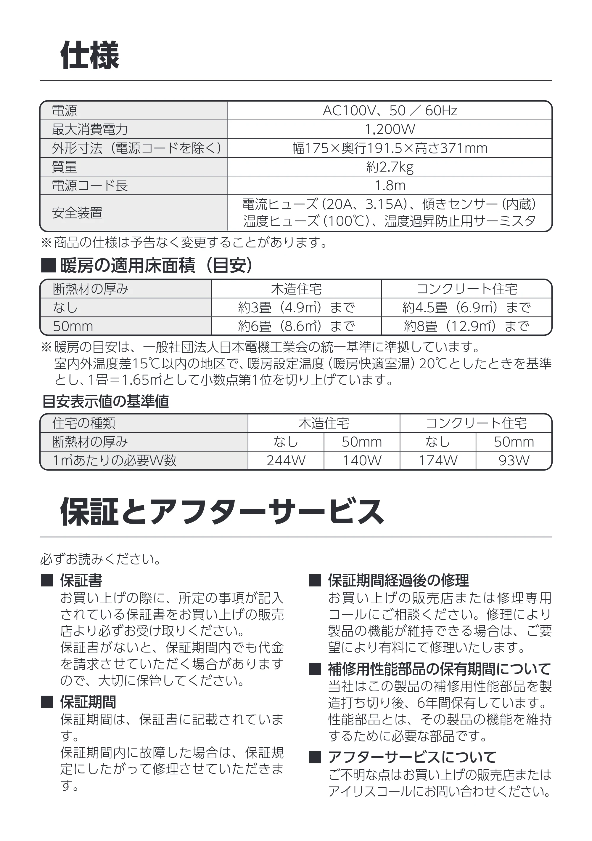 アイリスオーヤマ ACH-S12A 取扱説明書 — 原本ページ — 15ページ