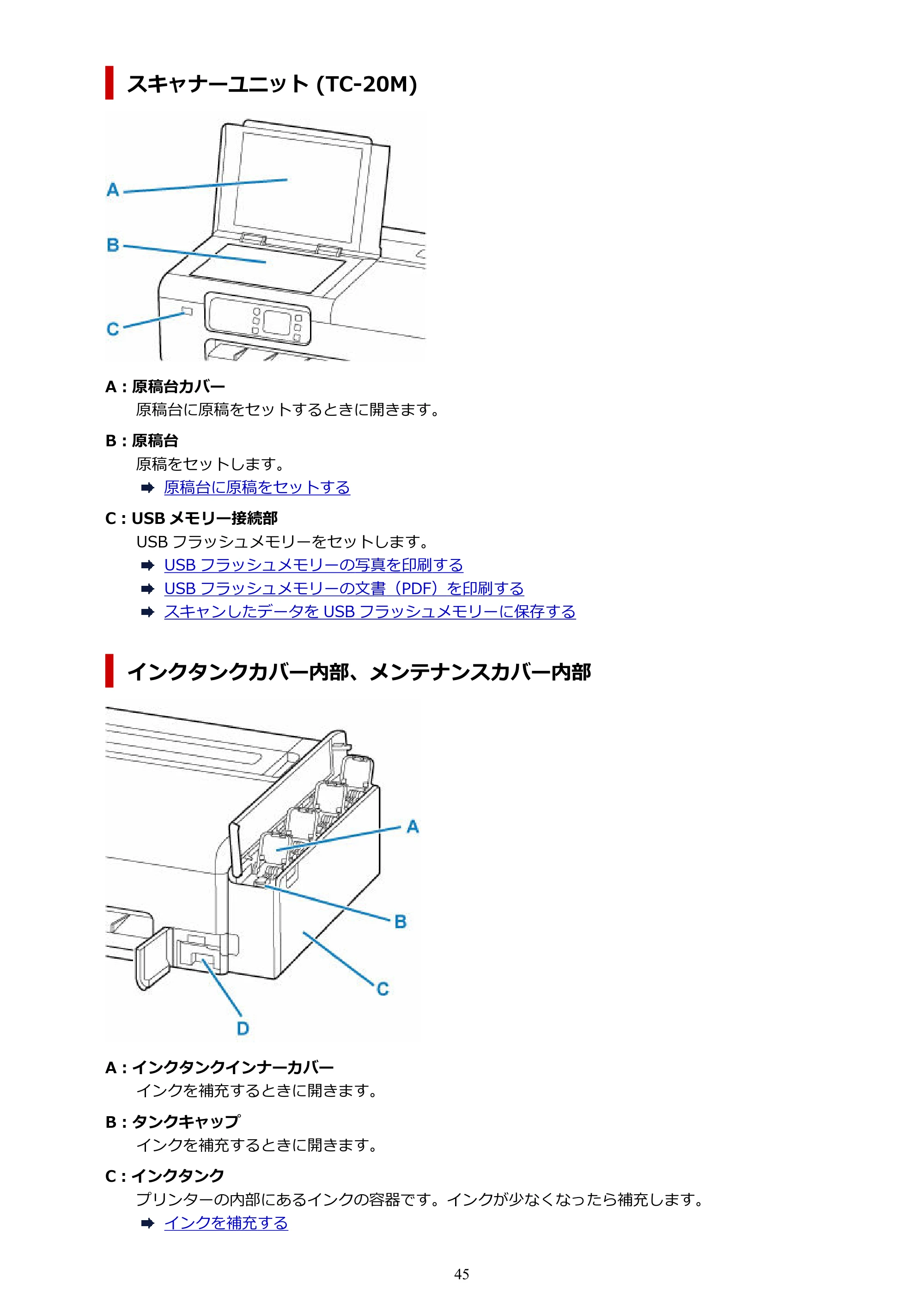 キヤノン TC-20・TC-20M TC-20／TC-20M オンラインマニュアル 取扱説明書PDF版（Mac）2026年1月15日更新（PDF：8.71MB） — 原本ページ — 45ページ