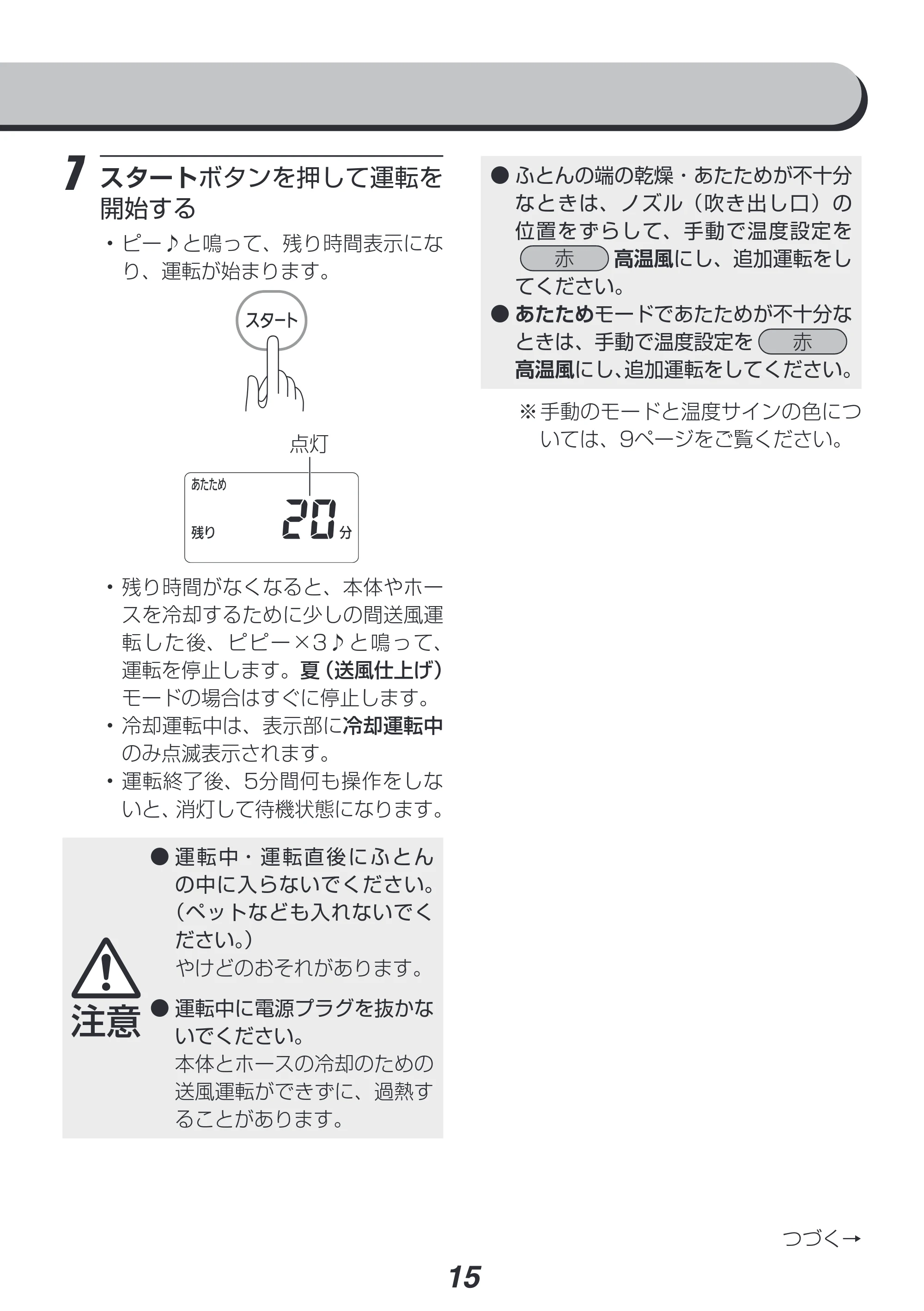 アイリスオーヤマ KFK-401 取扱説明書 — 原本ページ — 15ページ