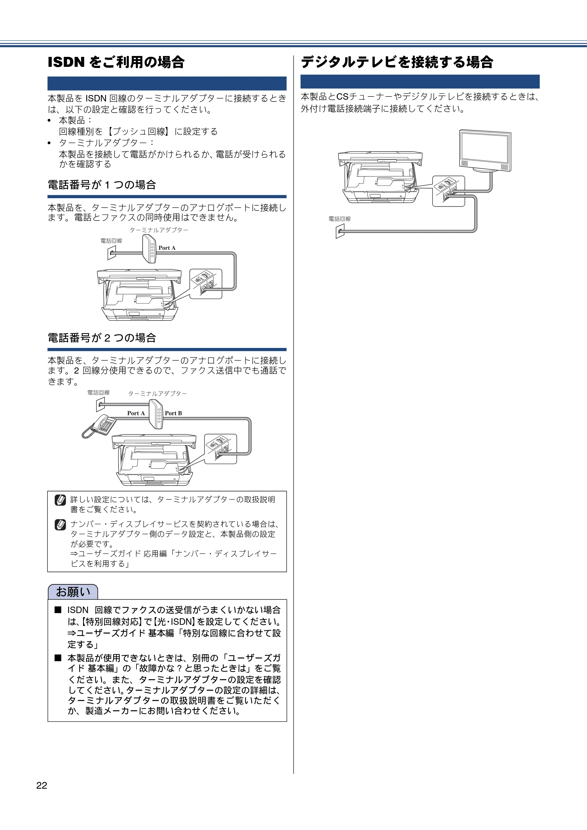 ブラザー MFC-J4510N / MFC-J4910CDW かんたん設置ガイド — ISDNをご利用の場合 — 原本ページ — 24ページ