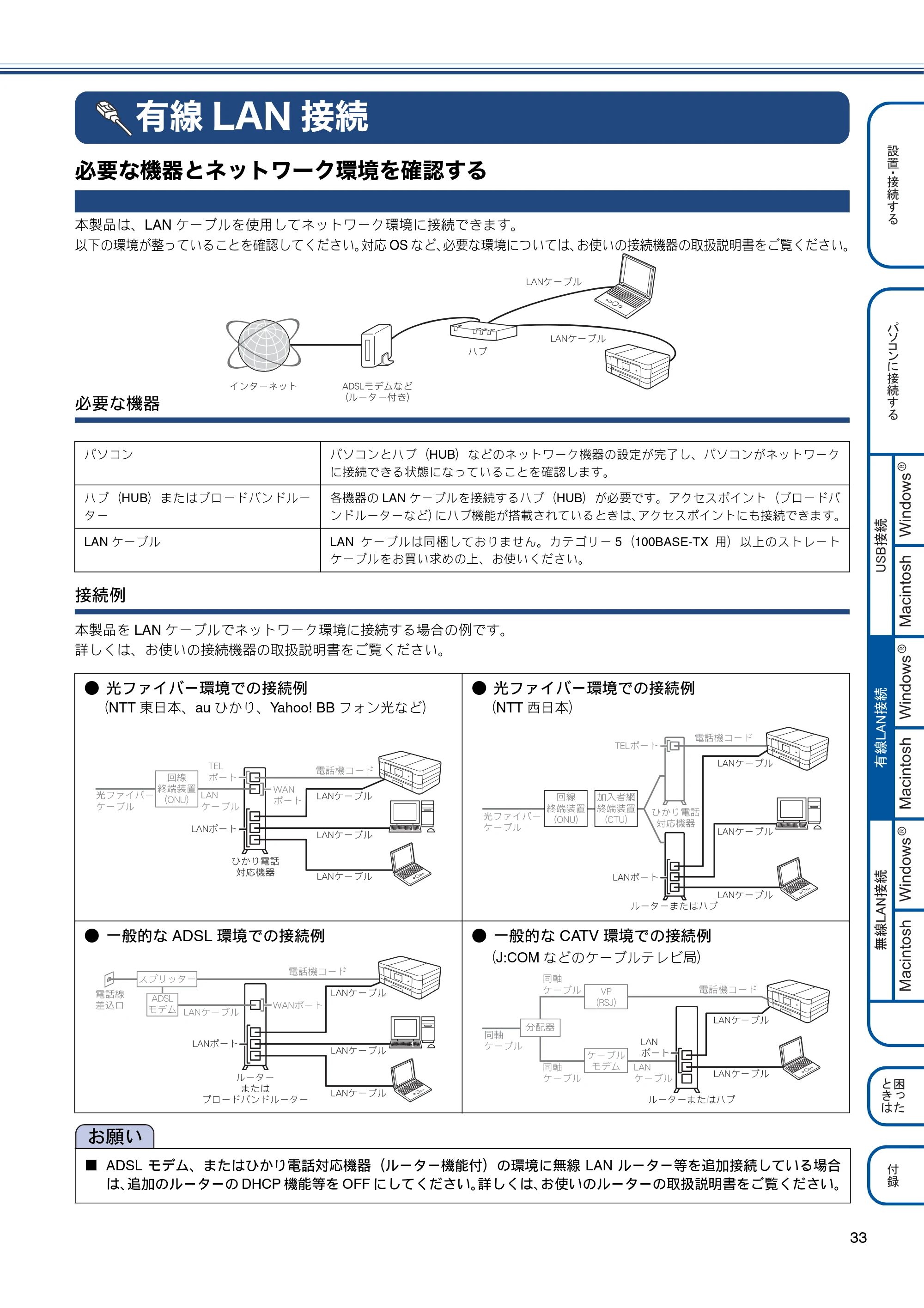 ブラザー MFC-J4510N / MFC-J4910CDW かんたん設置ガイド — 有線LAN接続 — 原本ページ — 35ページ