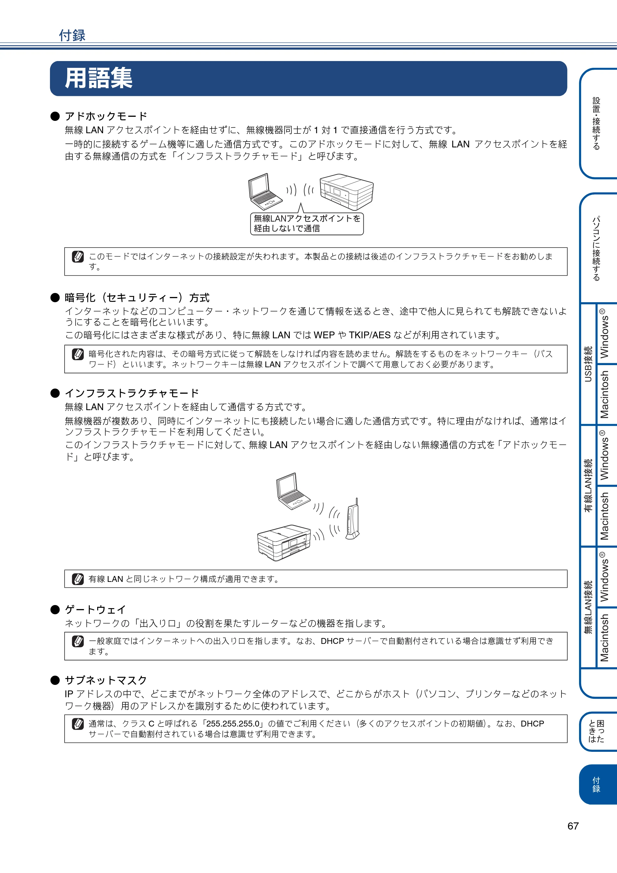 ブラザー MFC-J4510N / MFC-J4910CDW かんたん設置ガイド — 付録 — 原本ページ — 69ページ
