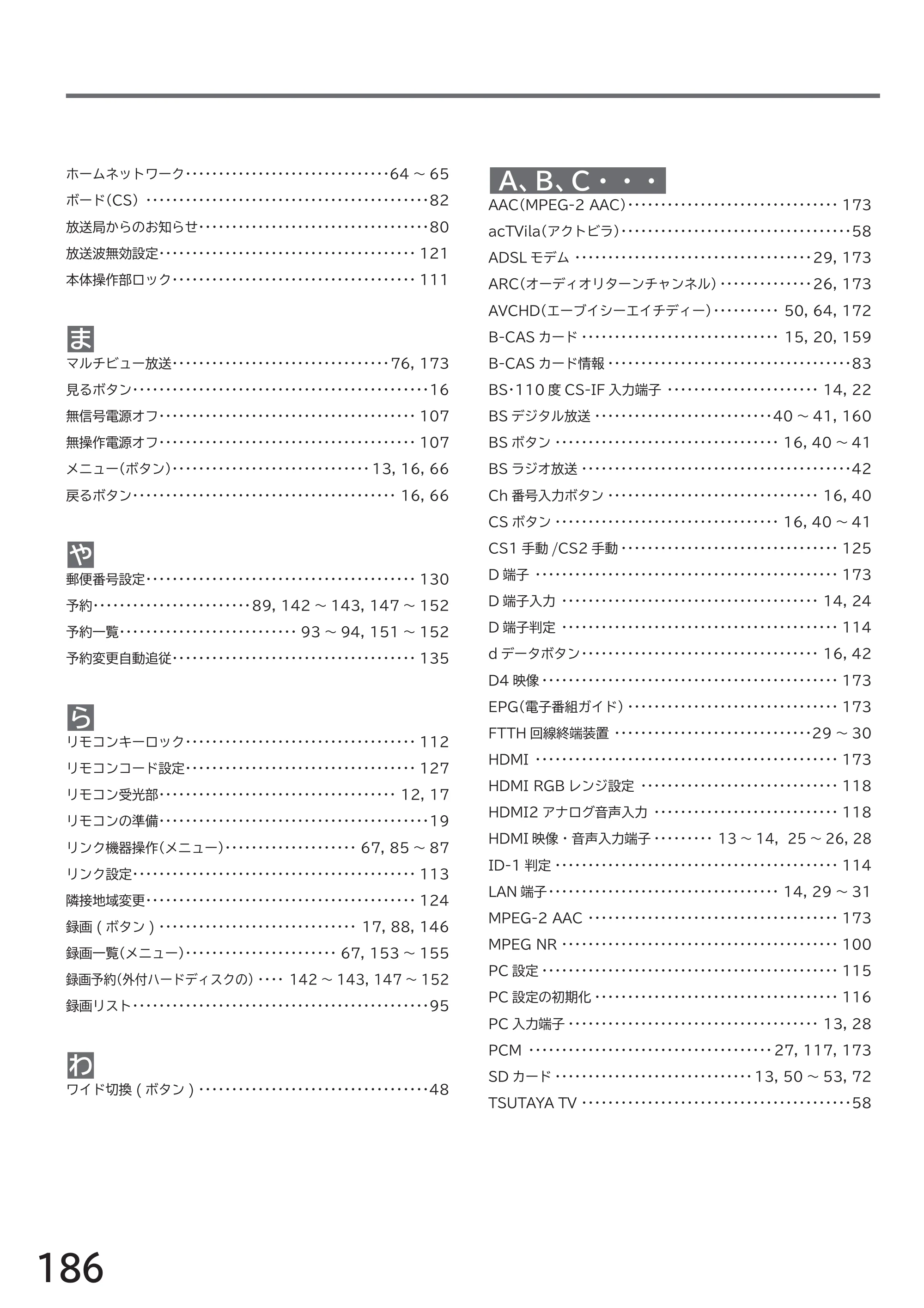 日立 L32-H2 取扱説明書 — 原本ページ — 186ページ