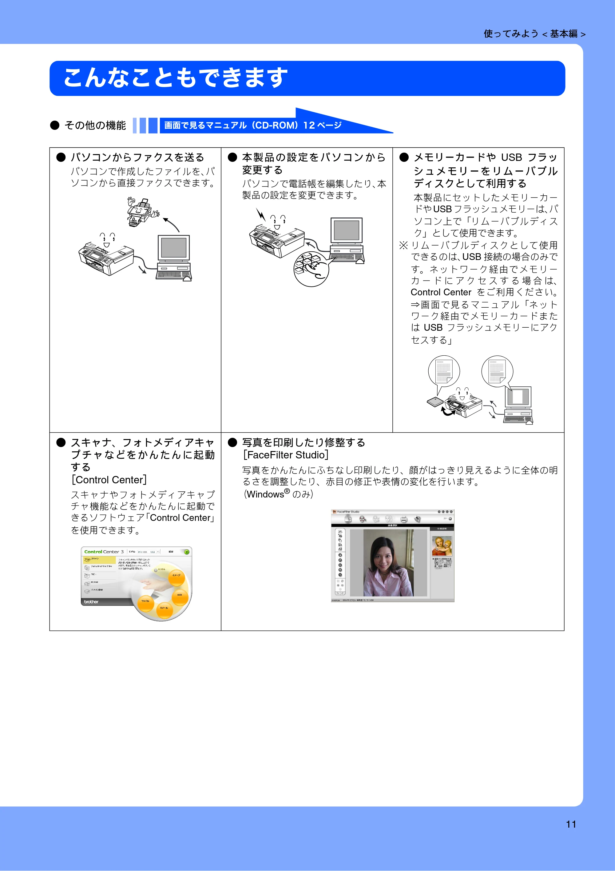 ブラザー MFC-480CN 取扱説明書（本体） — こんなこともできます — 原本ページ — 13ページ