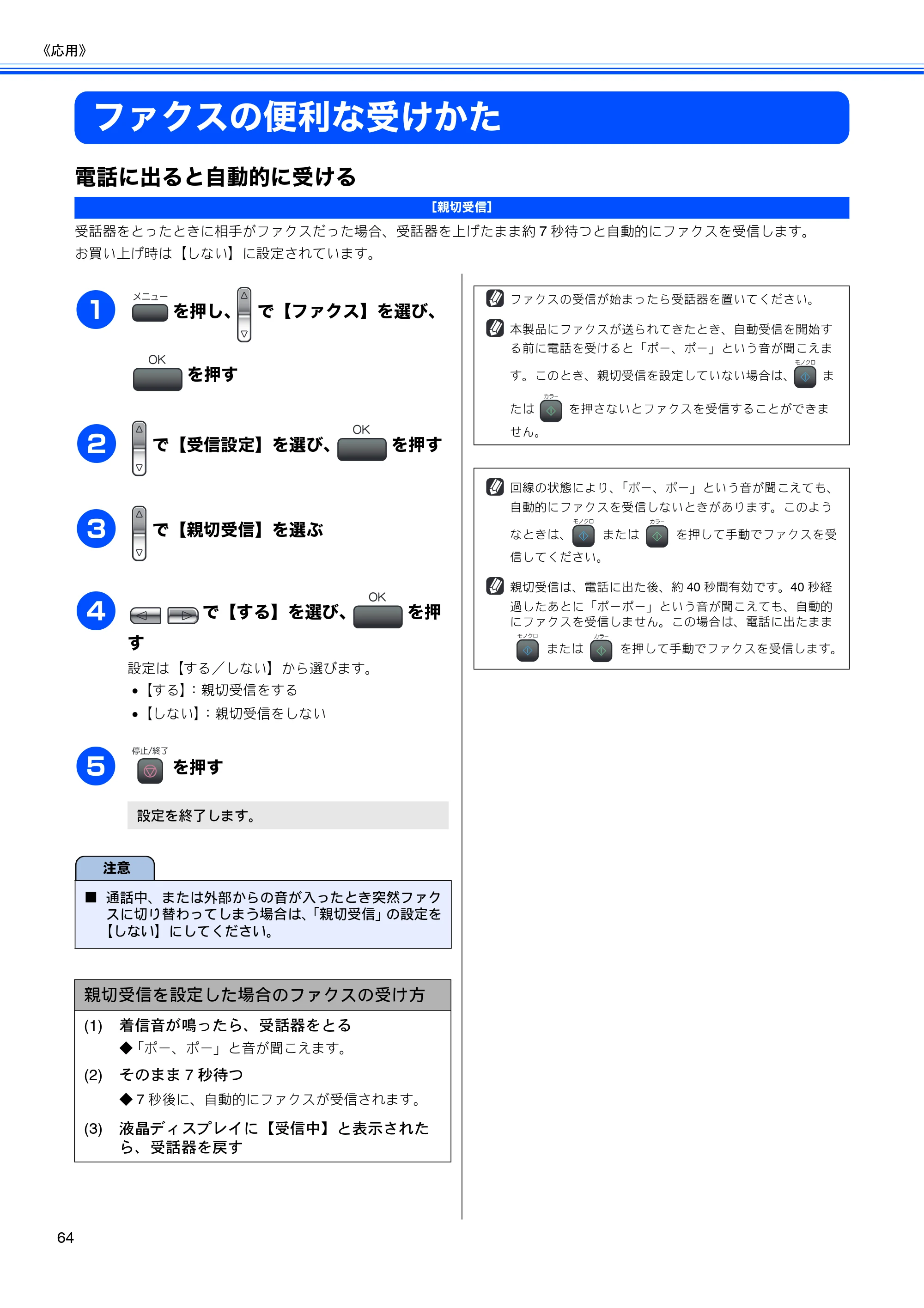 ブラザー MFC-480CN 取扱説明書（本体） — ファクスの便利な受けかた — 原本ページ — 66ページ