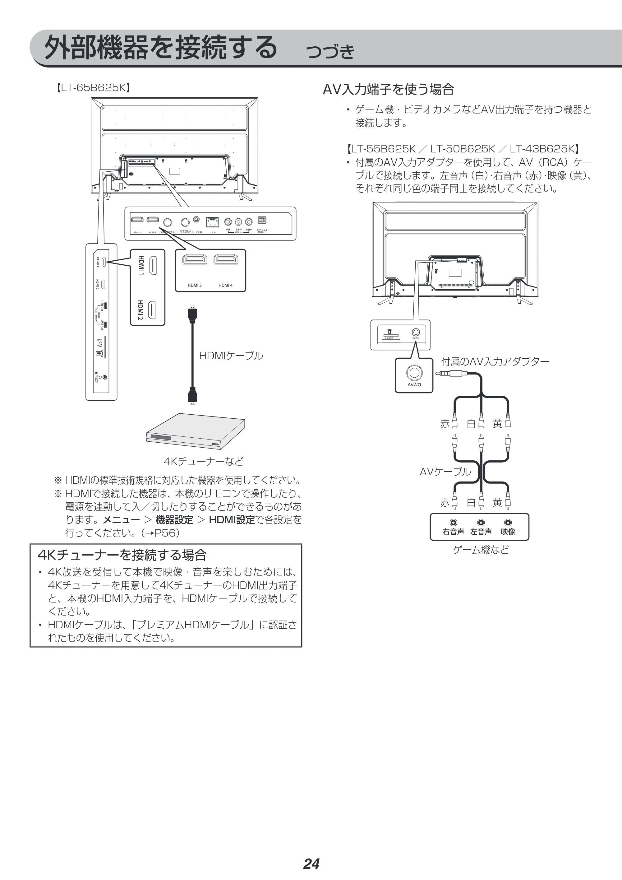 アイリスオーヤマ LT-55B625K 取扱説明書 — 原本ページ — 24ページ