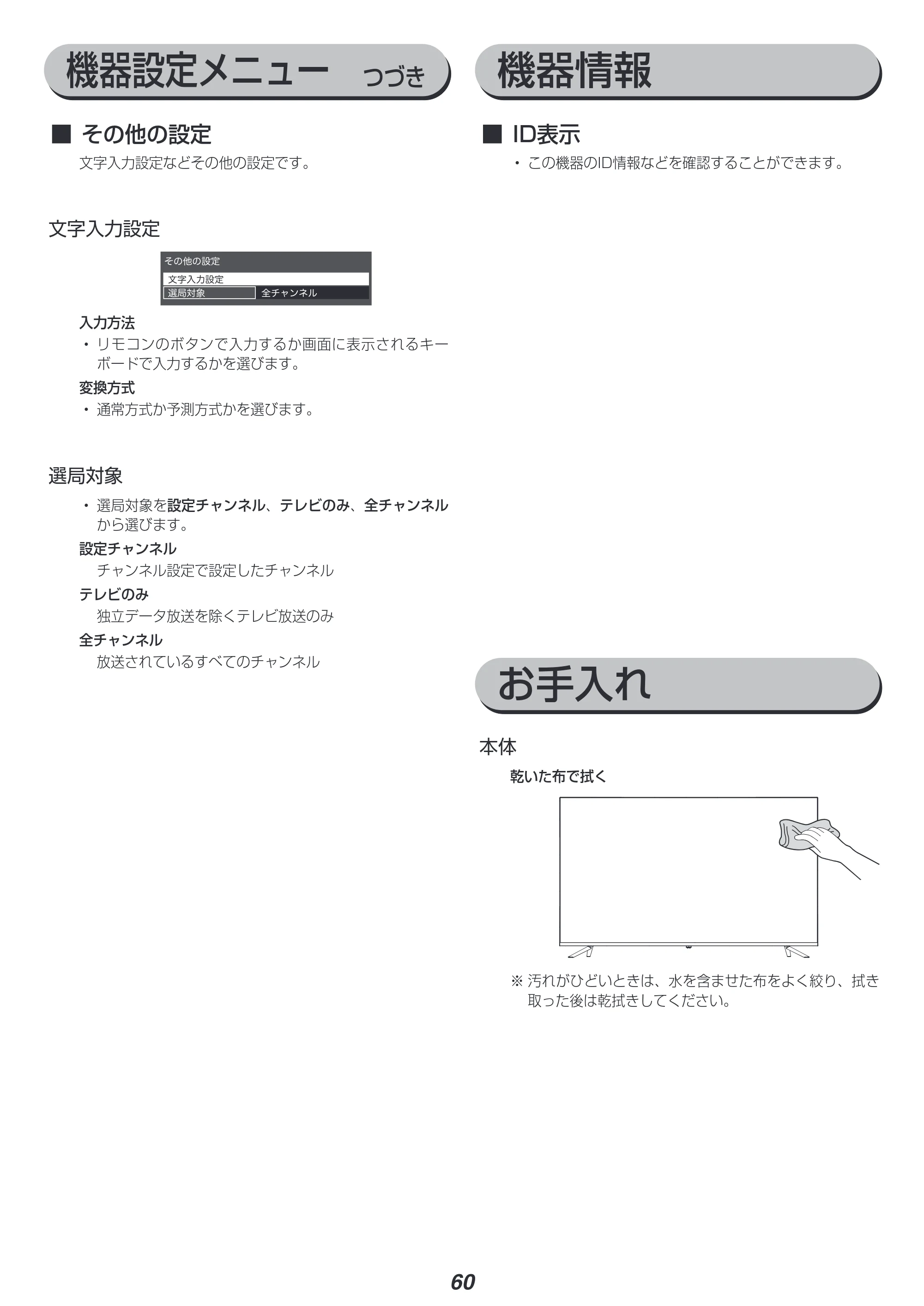 アイリスオーヤマ LT-55B625K 取扱説明書 — 原本ページ — 60ページ