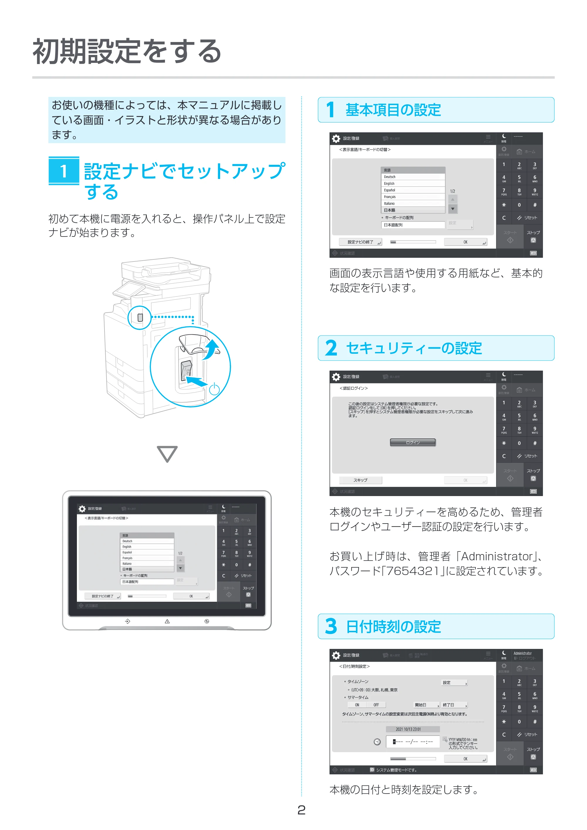 キヤノン imageFORCE 6170/6160 セットアップガイド 2025年9月18日掲載（PDF：1.95 MB） — 原本ページ — 2ページ