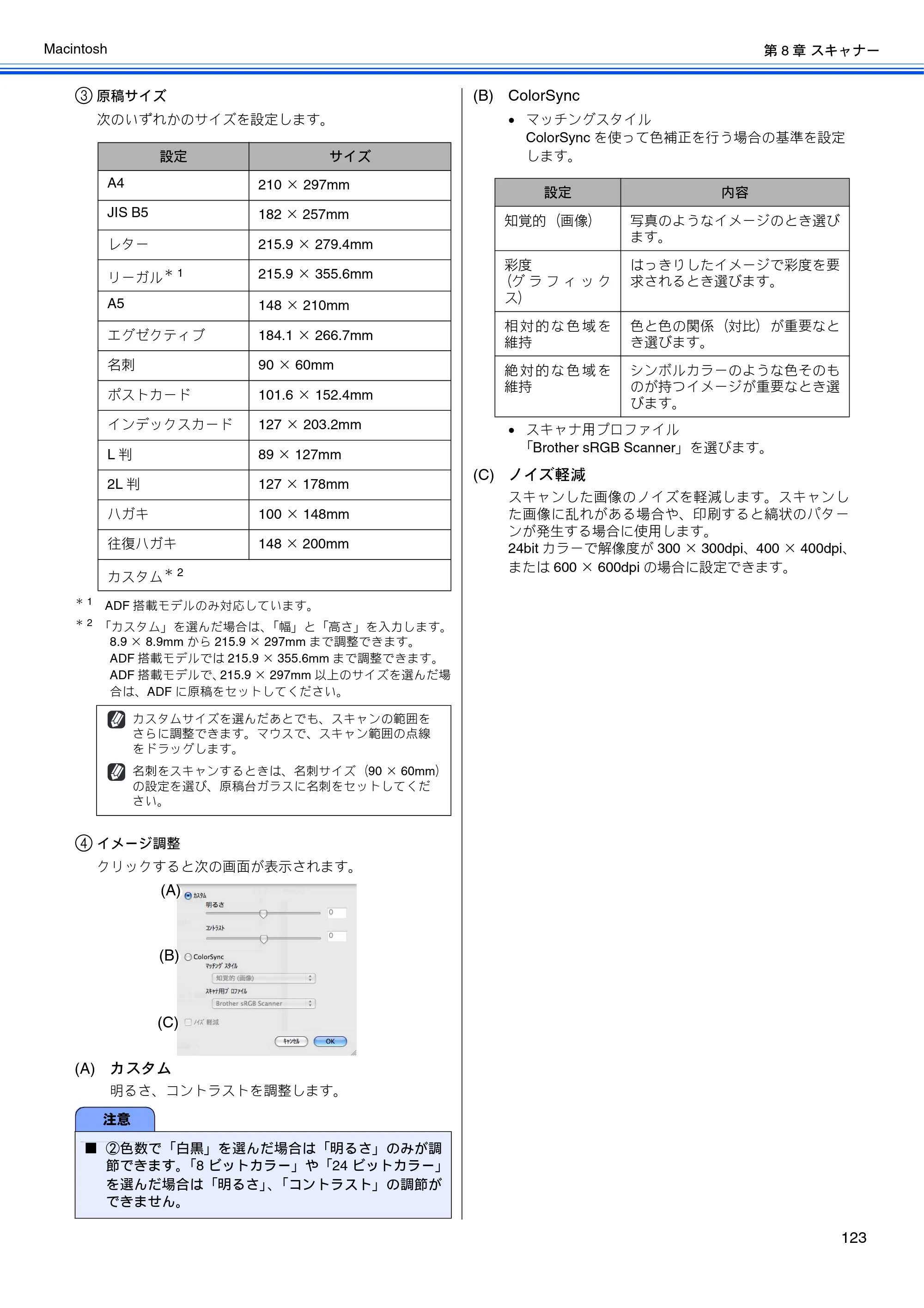 ブラザー DCP-390CN / DCP-595CN / MFC-495CN ユーザーズガイド ～応用編～ — 原本ページ — 125ページ