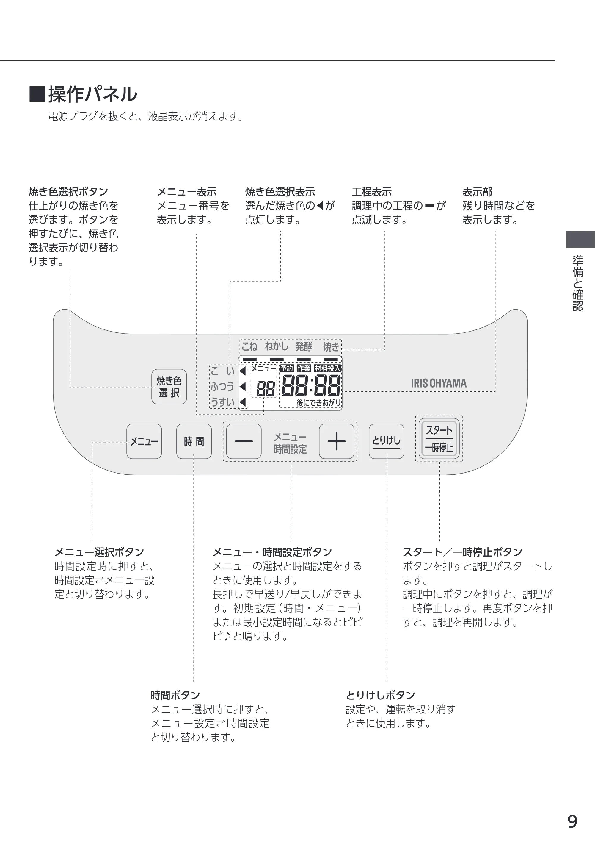 アイリスオーヤマ IBM-010 取扱説明書 — 原本ページ — 9ページ