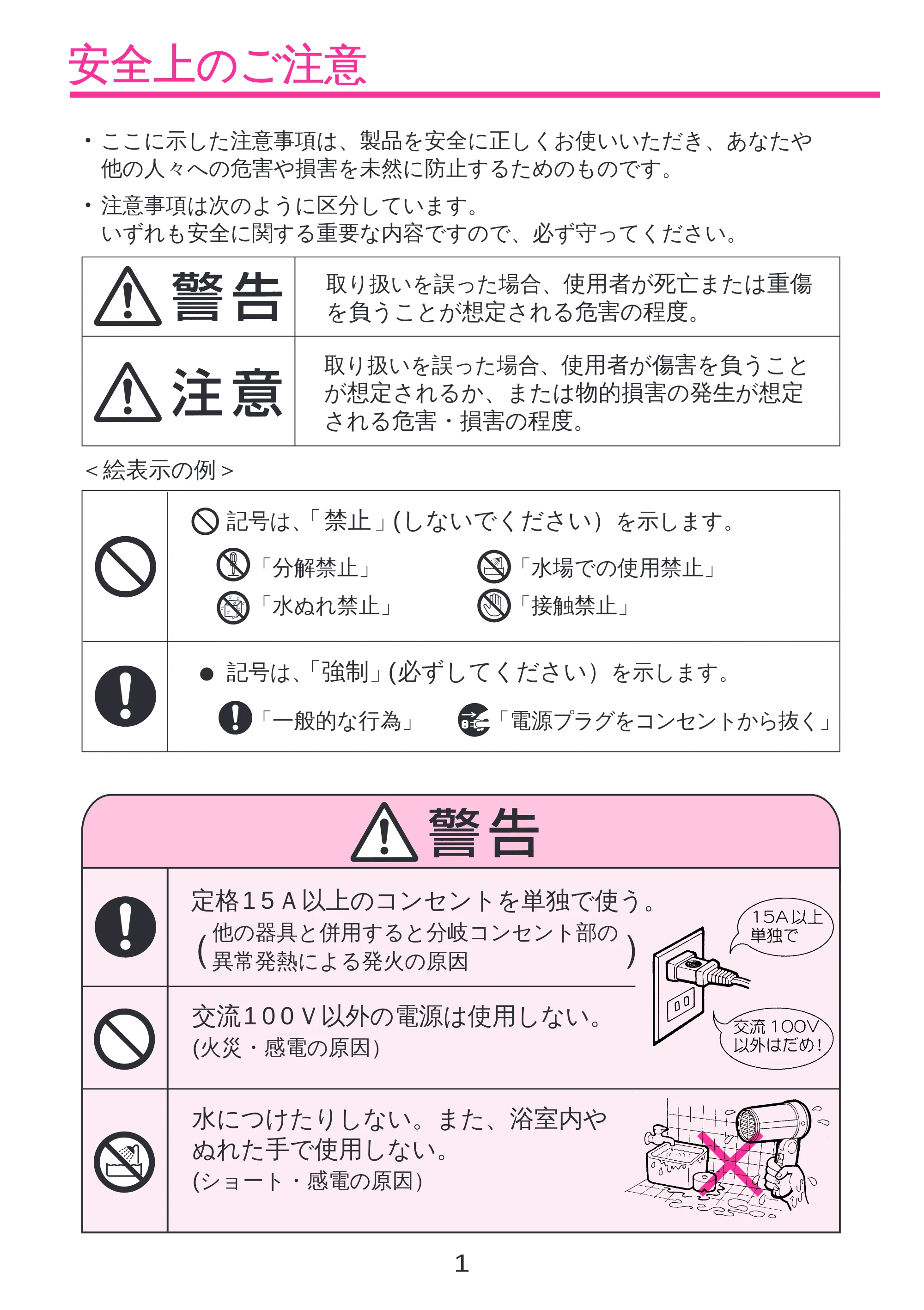 日立 HD-12MC2(WT) 取扱説明書 — 安全上のご注意 — 原本ページ — 2ページ