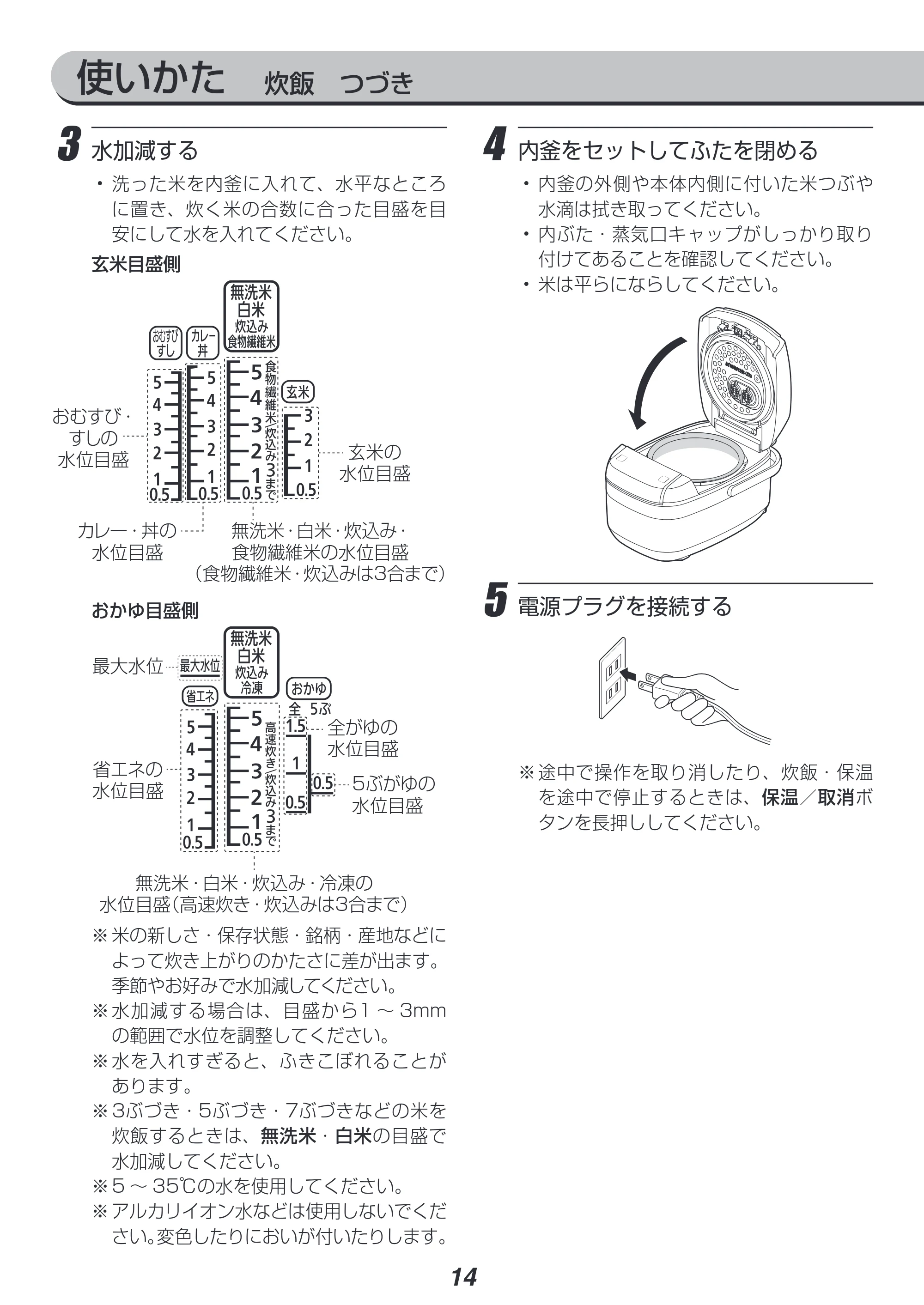 アイリスオーヤマ KRC-PC50 取扱説明書 — 原本ページ — 14ページ