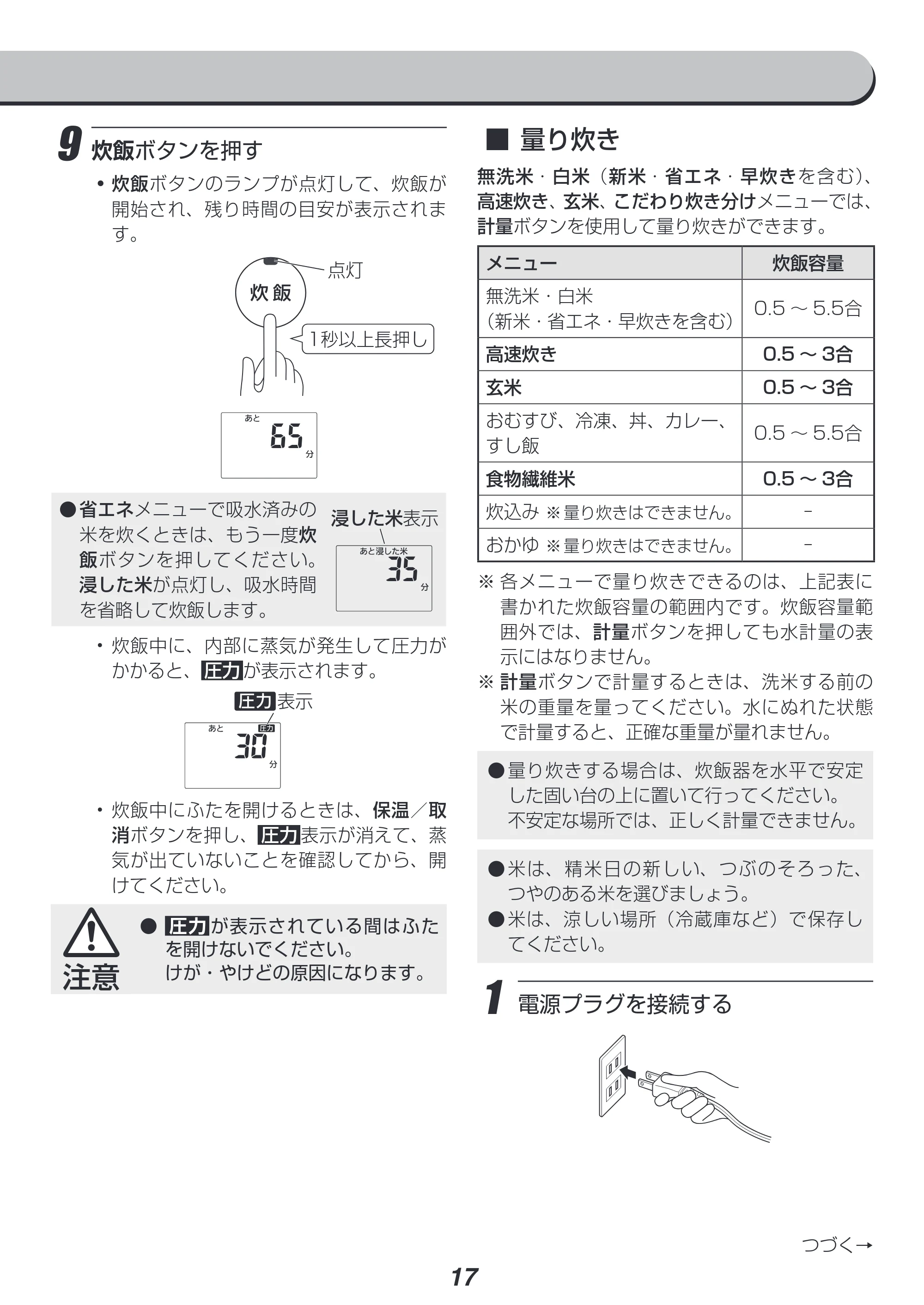 アイリスオーヤマ KRC-PC50 取扱説明書 — 原本ページ — 17ページ