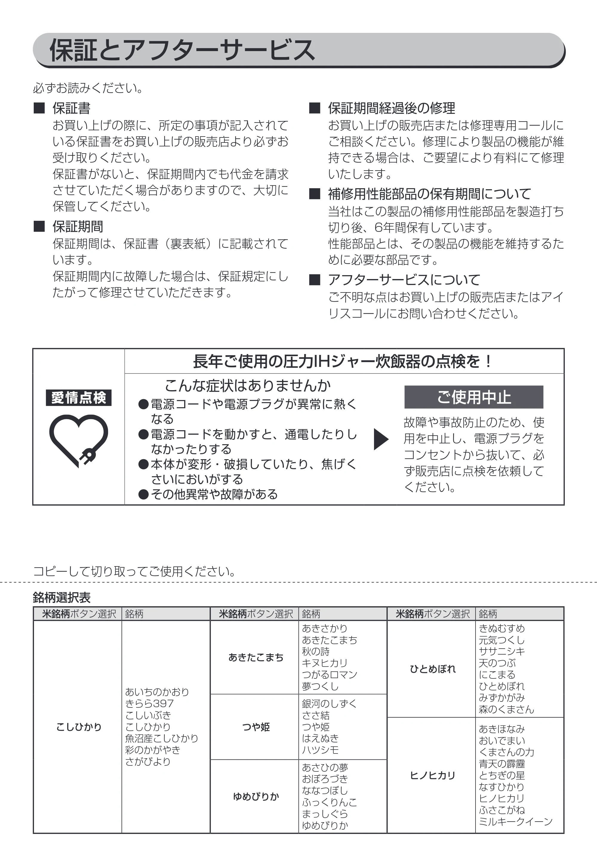 アイリスオーヤマ KRC-PC50 取扱説明書 — 原本ページ — 47ページ