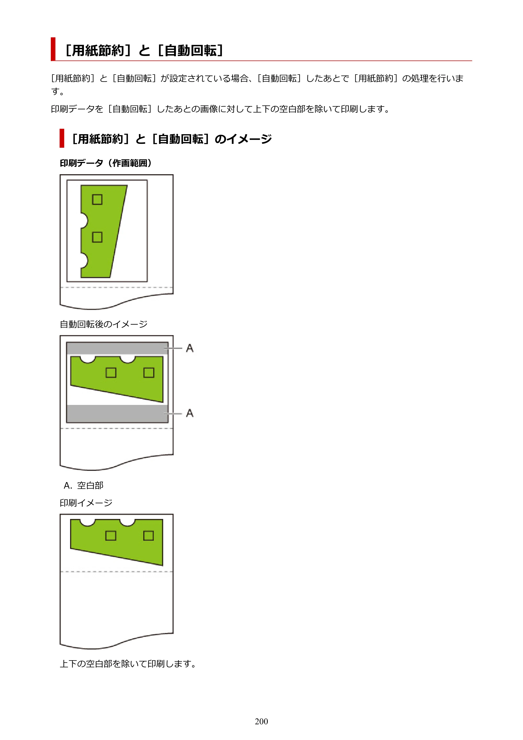 キヤノン TA-20・TA-30 TA-30 オンラインマニュアル PDF版（Mac版）2023年1月26日更新（PDF：18.0MB） — ［用紙節約］と［自動回転］ — 原本ページ — 200ページ