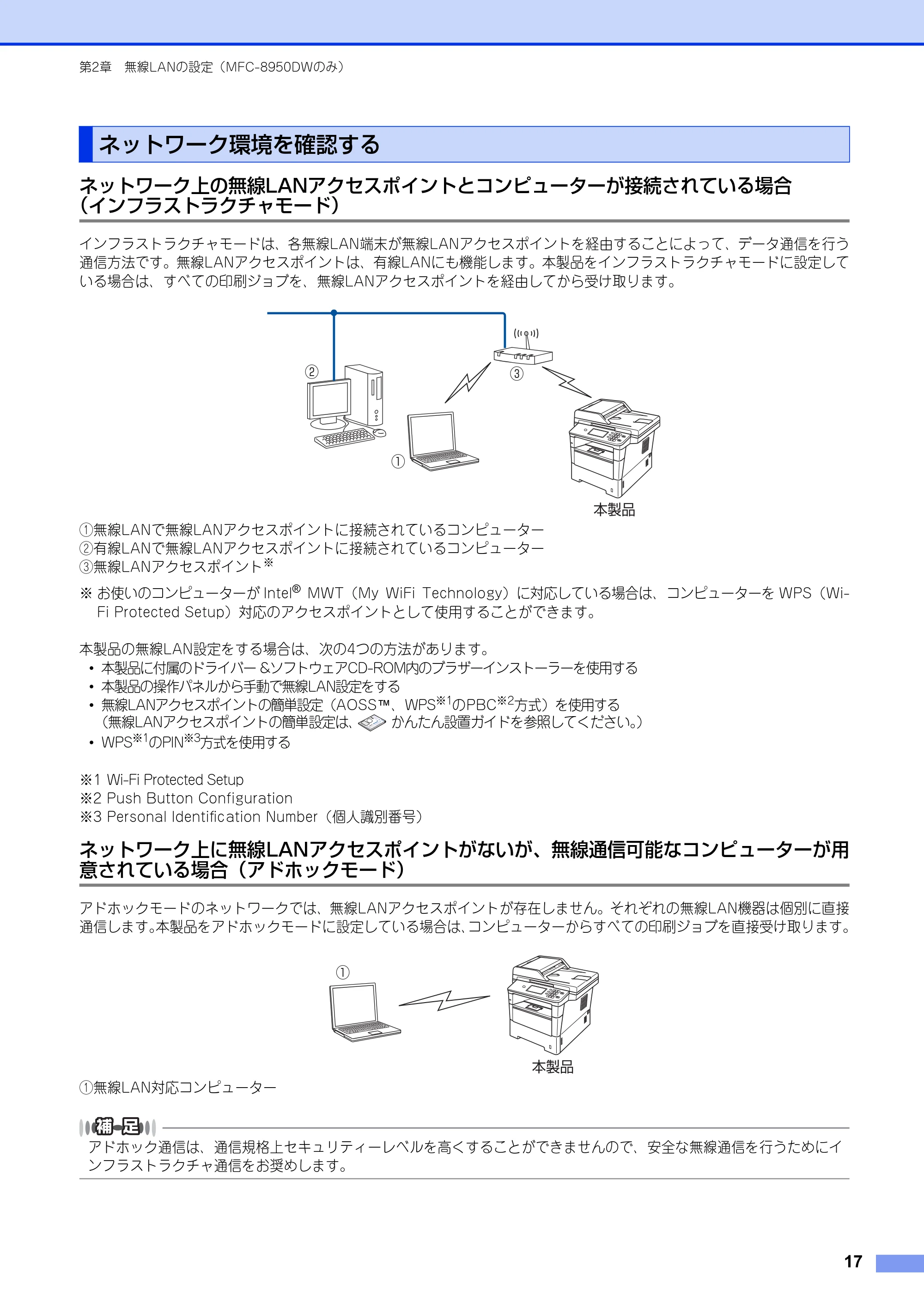 ブラザー MFC-8520DN / MFC-8950DW ユーザーズガイド ～ネットワーク編～ — ネットワーク環境を確認する — 原本ページ — 18ページ