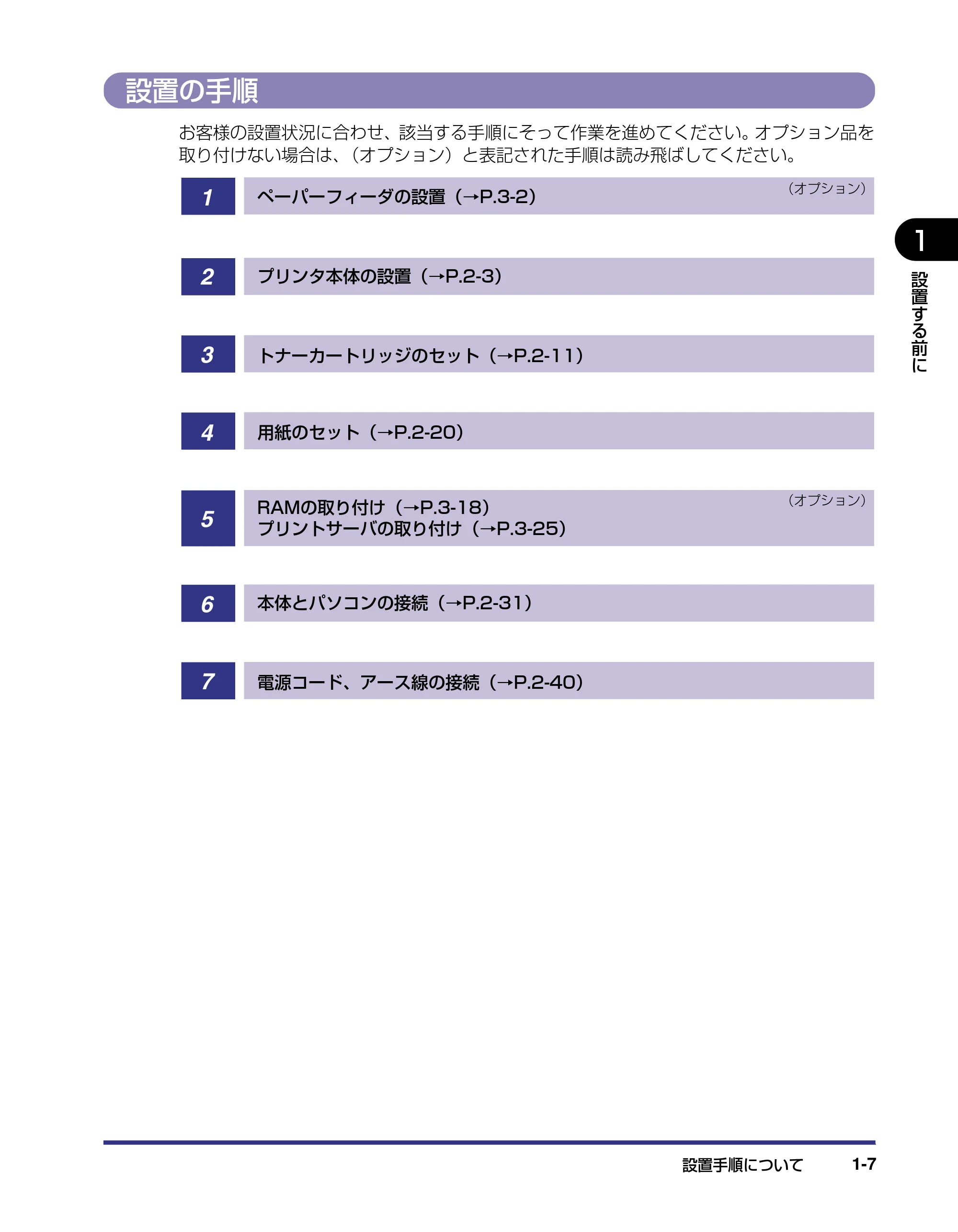 キヤノン LBP-1420 設置ガイド 2006年5月25日更新 (PDF形式/2.3Mバイト) — 設置の手順 — 原本ページ — 21ページ