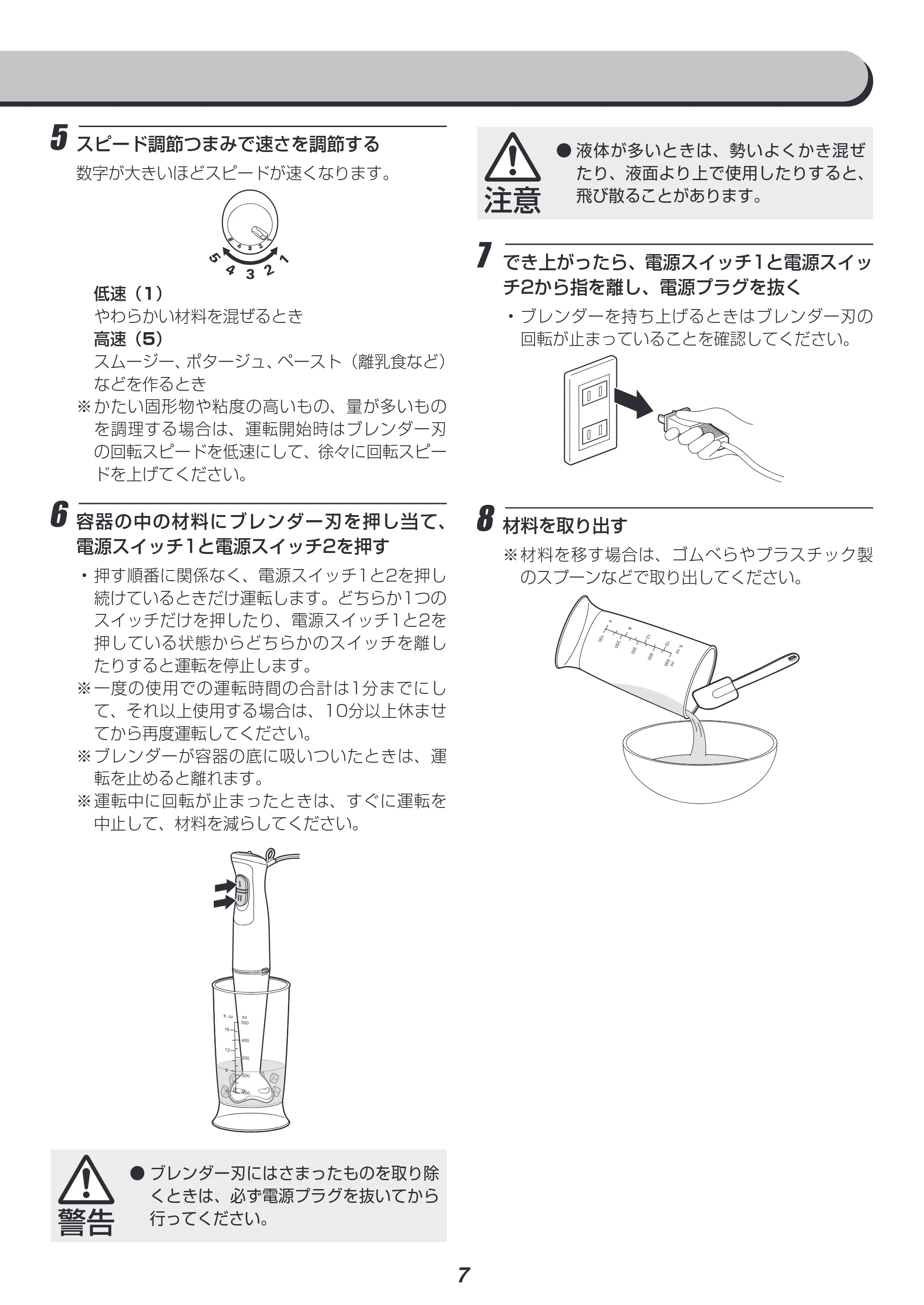 アイリスオーヤマ IHB-SC502 取扱説明書 — 原本ページ — 7ページ