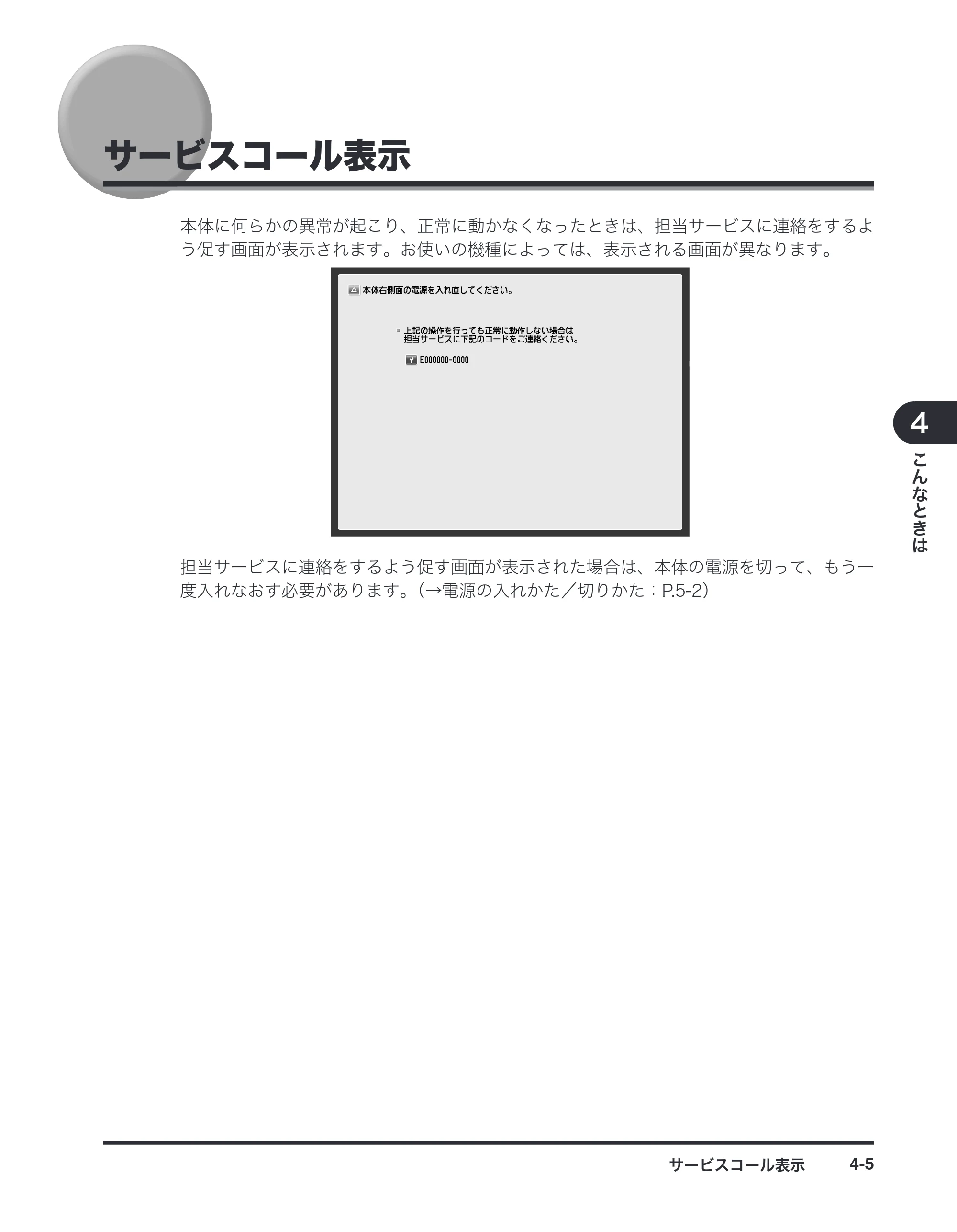 キヤノン imageRUNNER-ADVANCE C2030F/C2030F-R/C2030/C2020F/C2020 / imageRUNNER ADVANCE C2230F/C2220/C2220F / imageRUNNER ADVANCE C5051F/C5051F-R/C5051/C5045F/C5045/C5035F/C5035F-R/C5035/C5030F/C5030 マルチモード — サービスコール表示 — 原本ページ — 51ページ