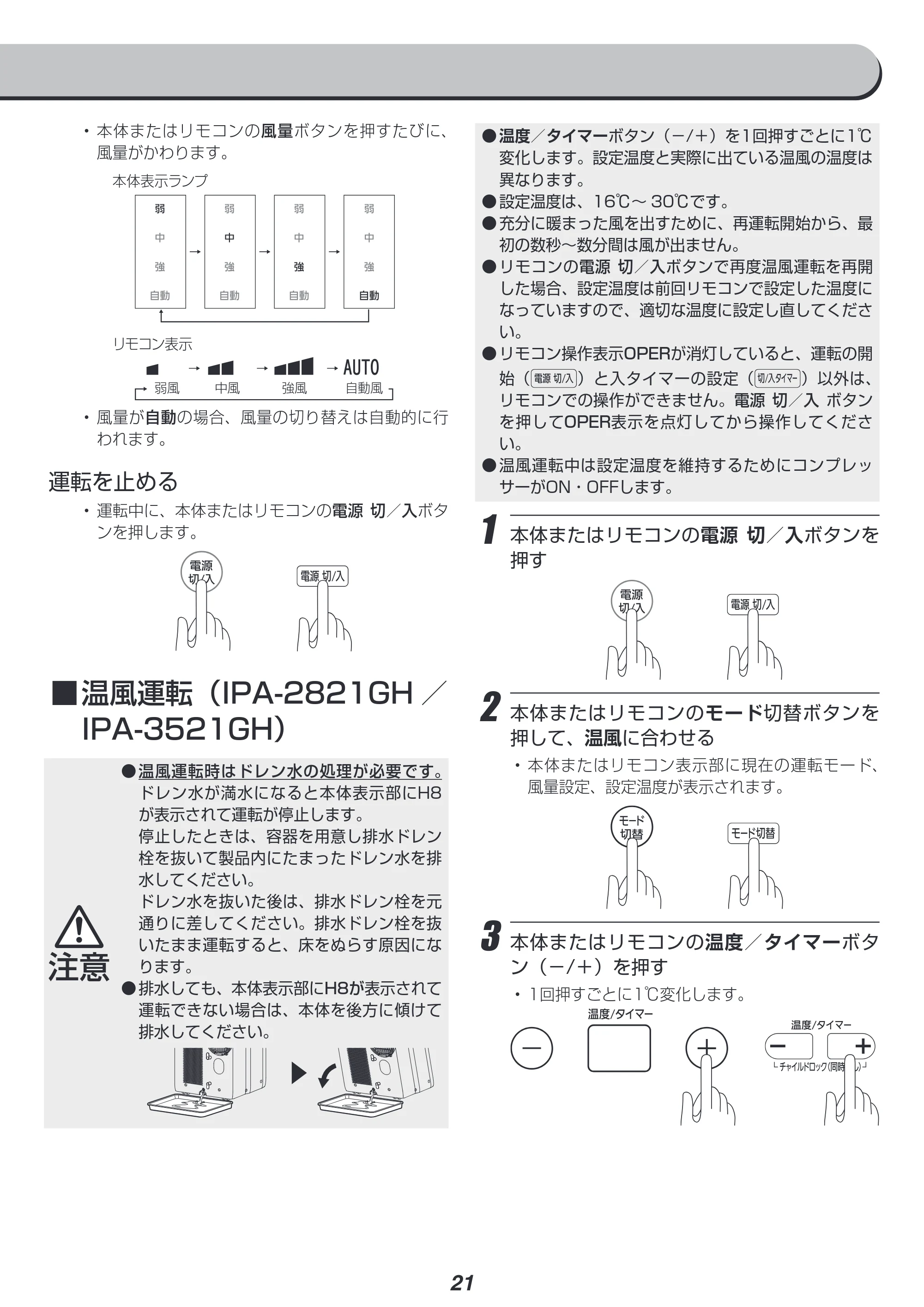 アイリスオーヤマ IPA-2821G 取扱説明書 — 原本ページ — 21ページ