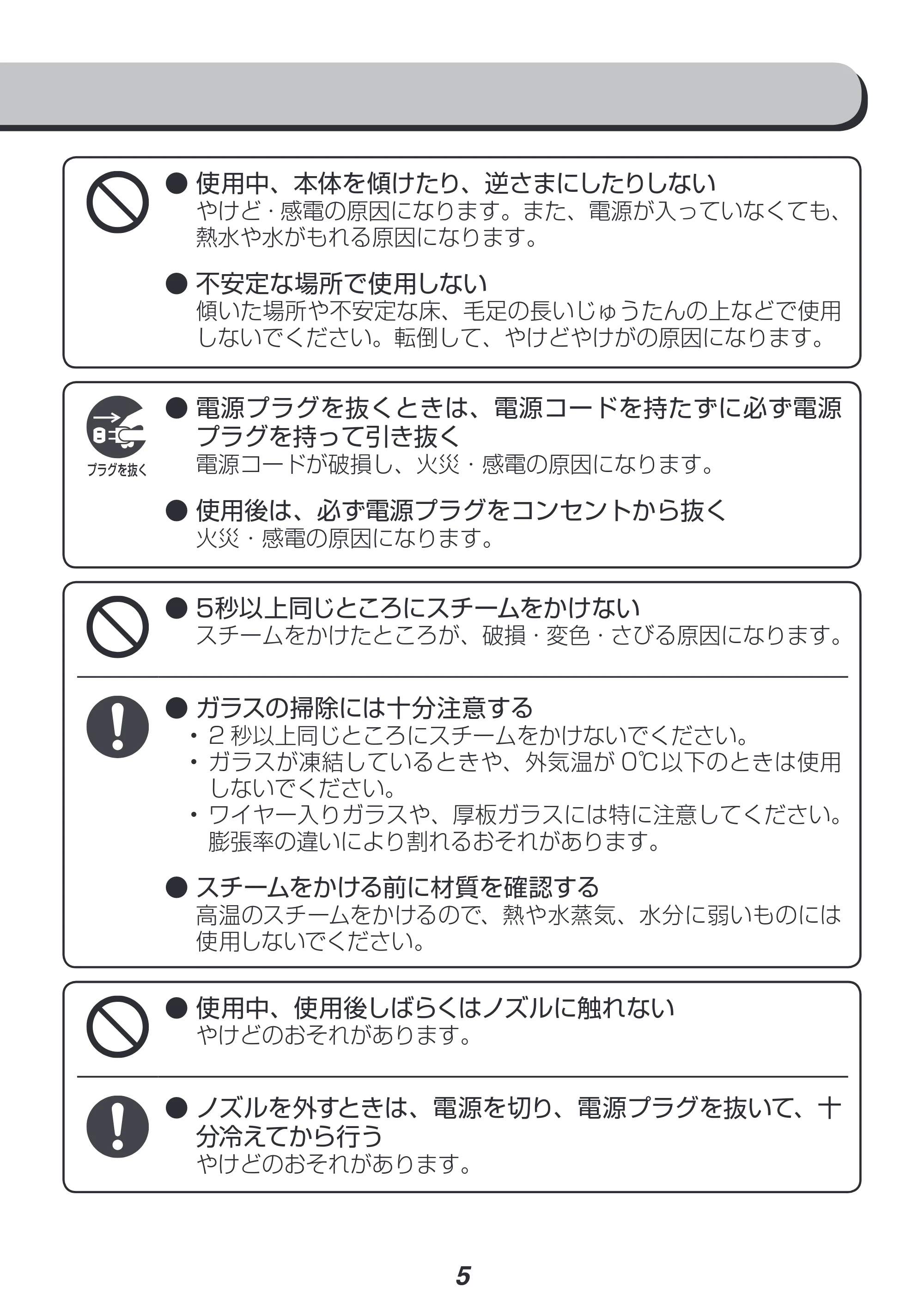 アイリスオーヤマ STM-304N 取扱説明書 — 原本ページ — 5ページ