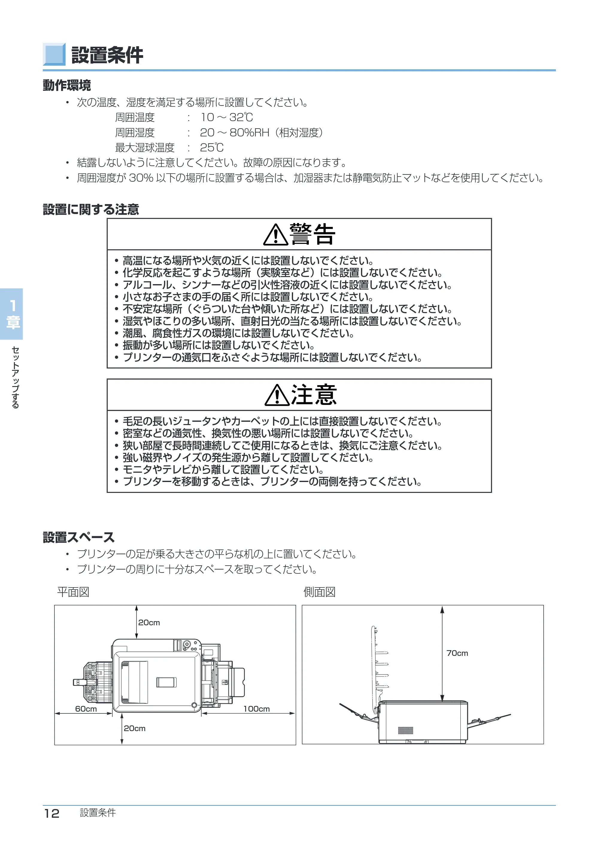 沖電気 C332dnw ユーザーズマニュアル 言語 : 日本語 ac1 (サイズ: 26.3 MB) — 設置条件 — 原本ページ — 12ページ