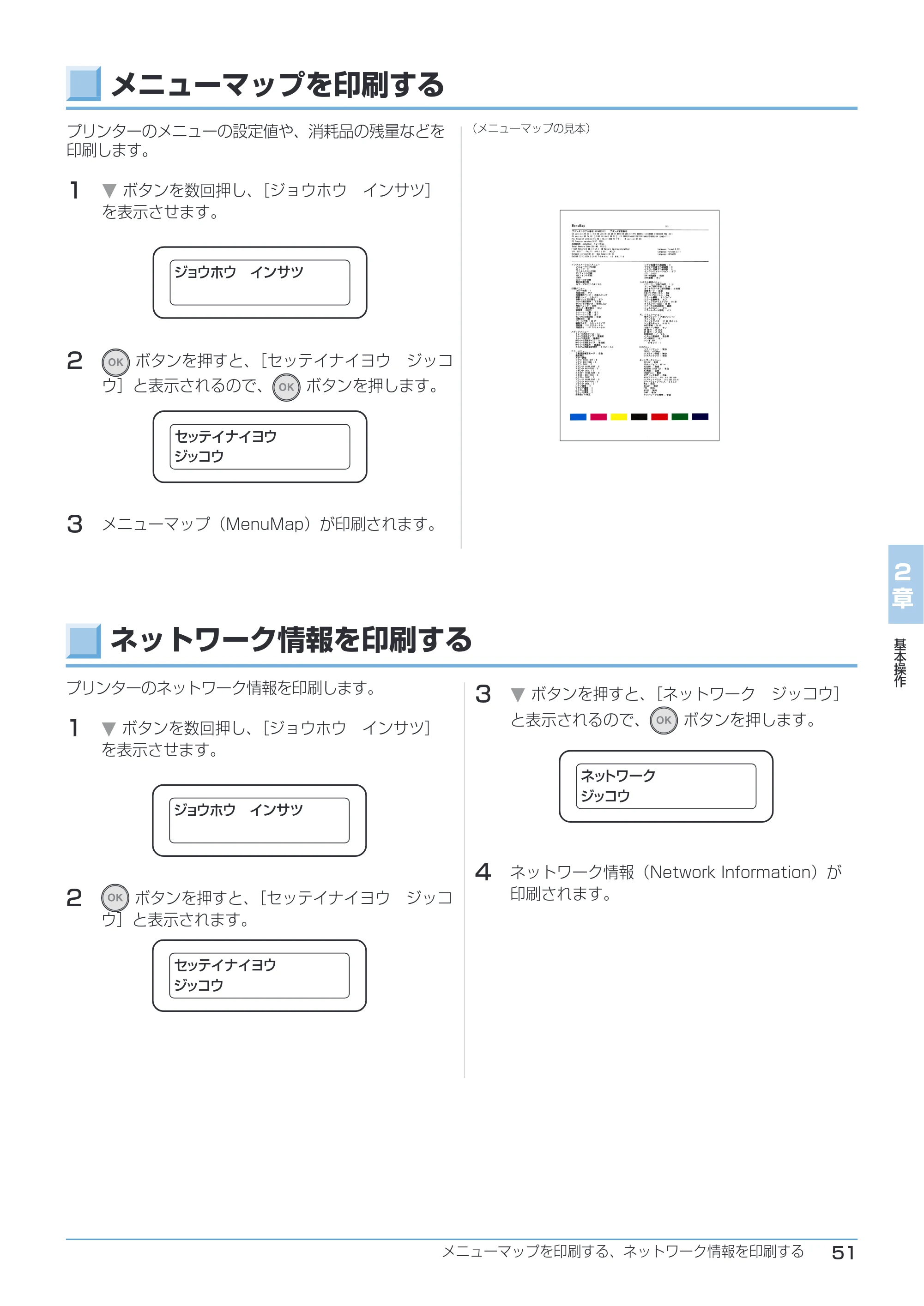 沖電気 C332dnw ユーザーズマニュアル 言語 : 日本語 ac1 (サイズ: 26.3 MB) — メニューマップを印刷する — 原本ページ — 51ページ