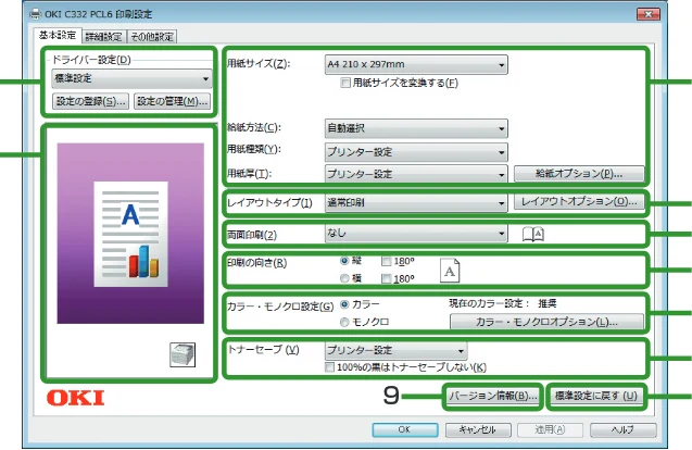 沖電気 C332dnw ユーザーズマニュアル 言語 : 日本語 ac1 (サイズ: 26.3 MB) — Windows PCLプリンタードライバーの機能 — 図版 61-1 — 61ページ
