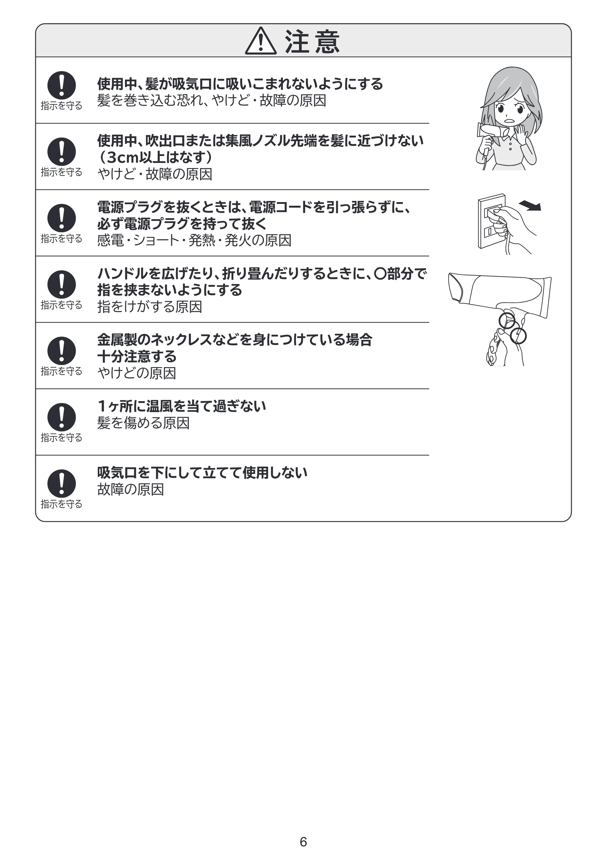 日立 HID-T500B / HID-T600B 取扱説明書 — 原本ページ — 6ページ