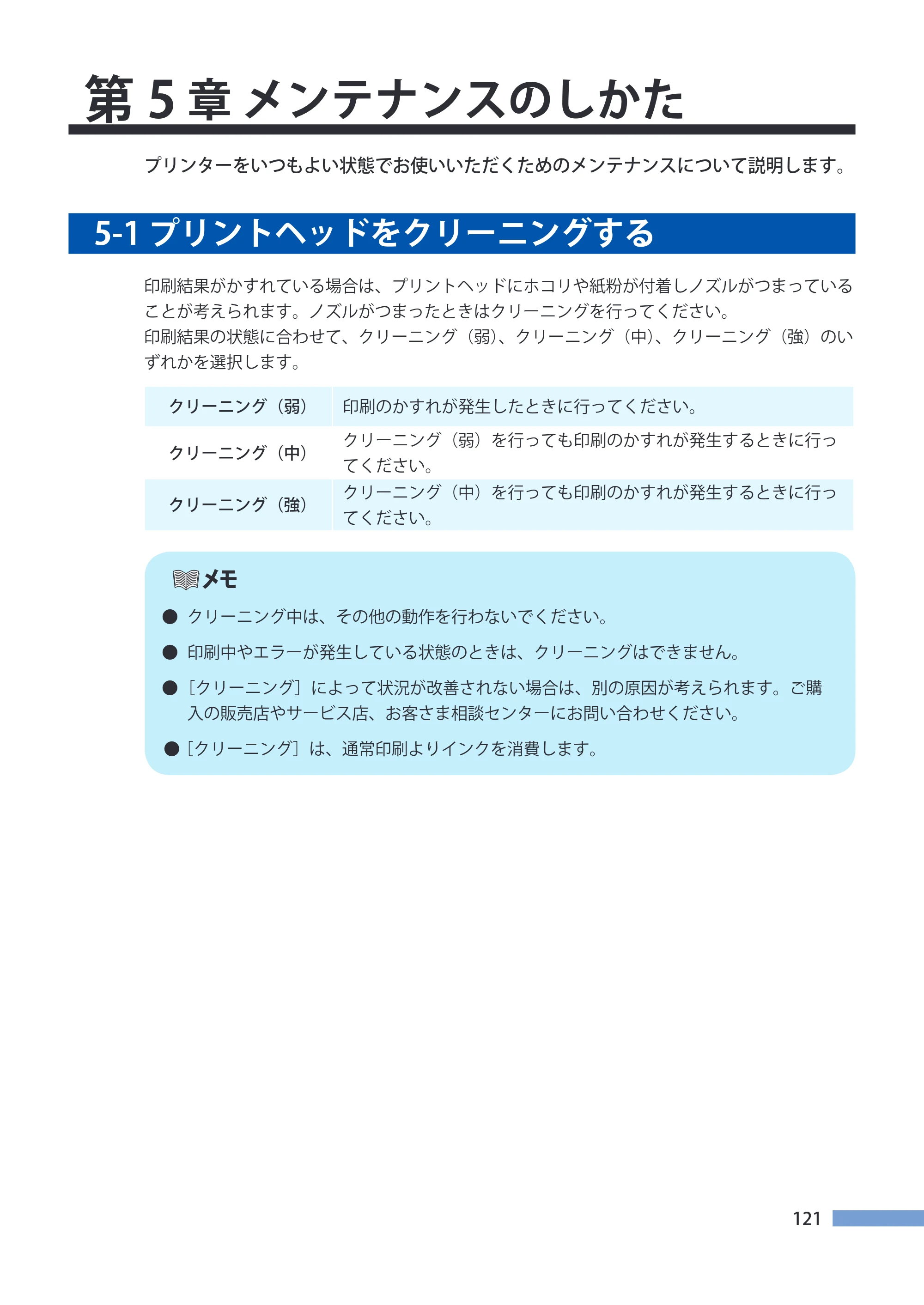 キヤノン CX-G4400 CX-G4400 （BJI-P412M用）ユーザーズガイド※ （PDF形式／16.75Mバイト） — 第5章 メンテナンスのしかた — 原本ページ — 129ページ