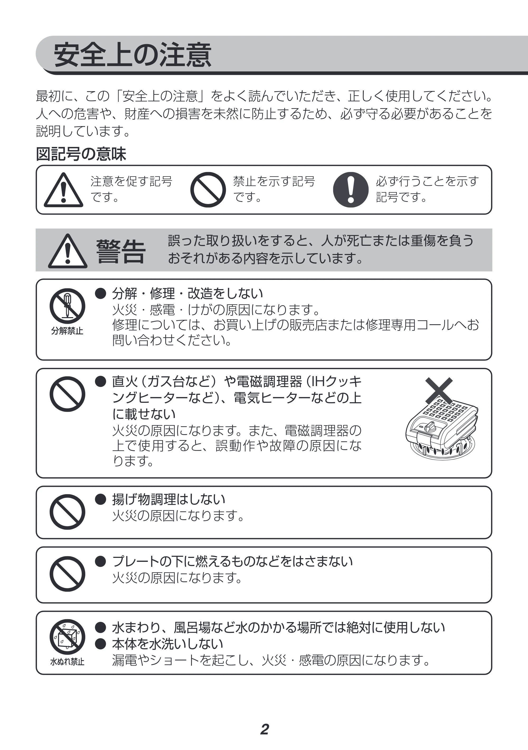 アイリスオーヤマ IMS-502 取扱説明書 — 原本ページ — 2ページ