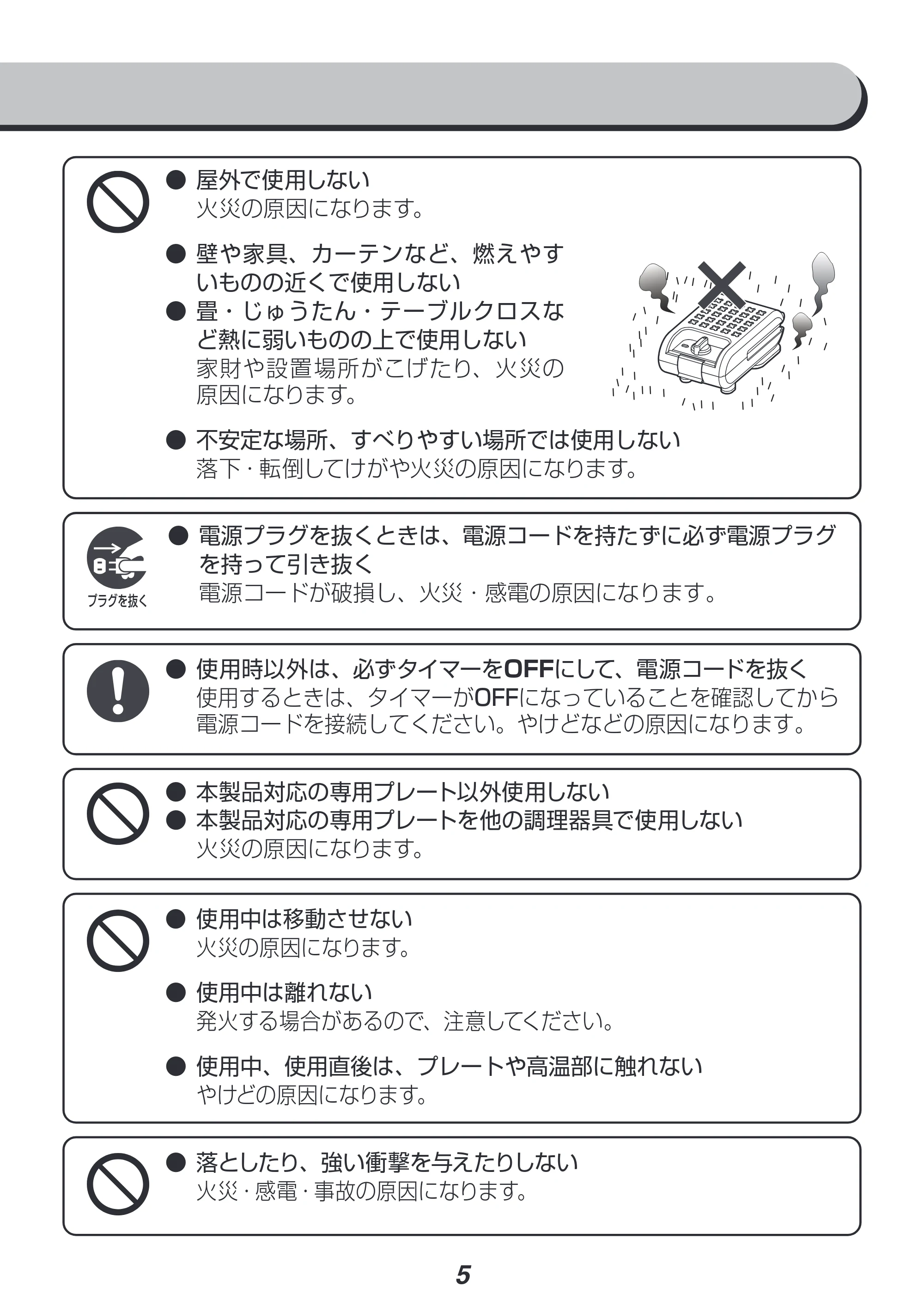 アイリスオーヤマ IMS-502 取扱説明書 — 原本ページ — 5ページ
