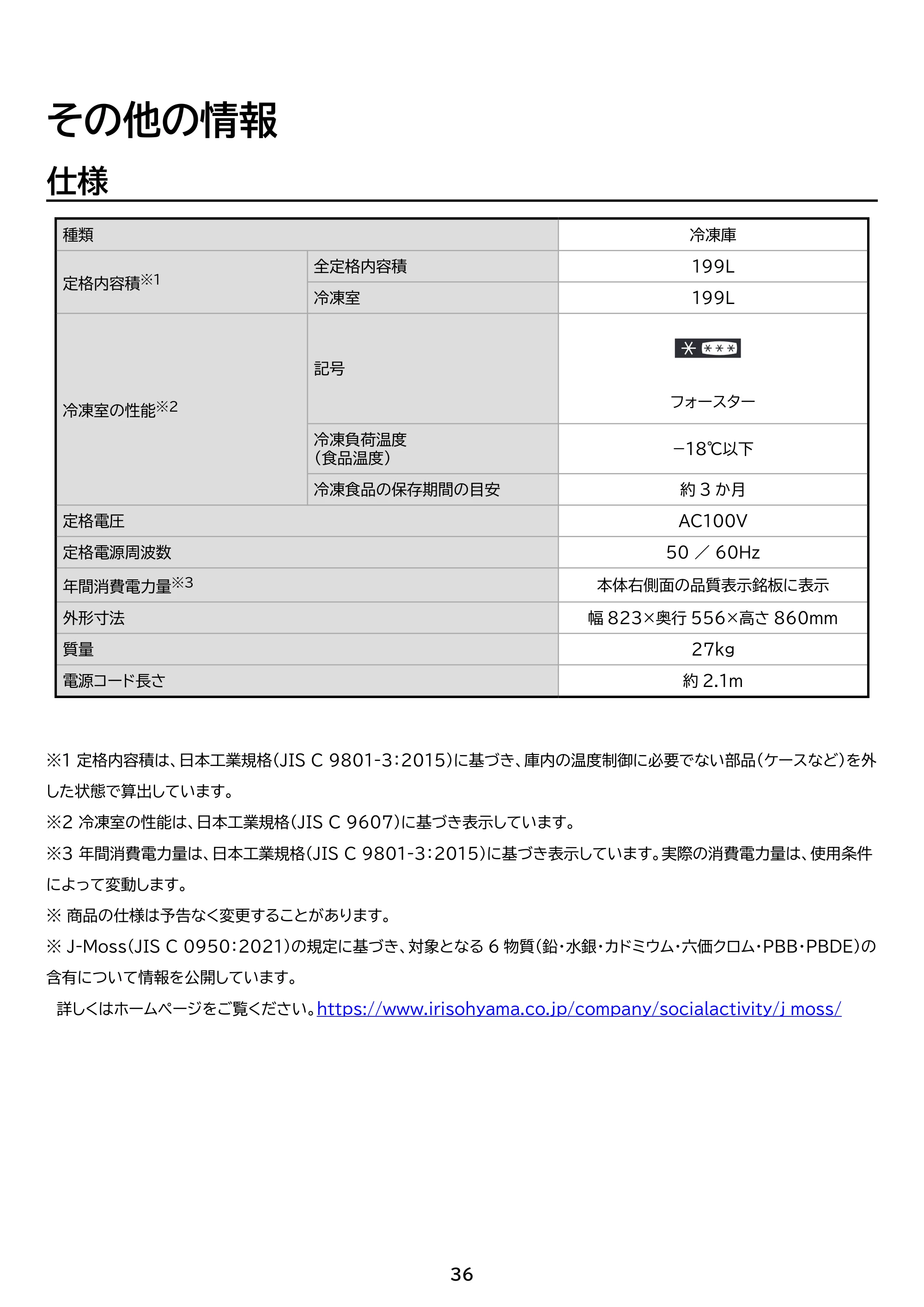 アイリスオーヤマ ICSD-20B 取扱説明書 — 原本ページ — 36ページ