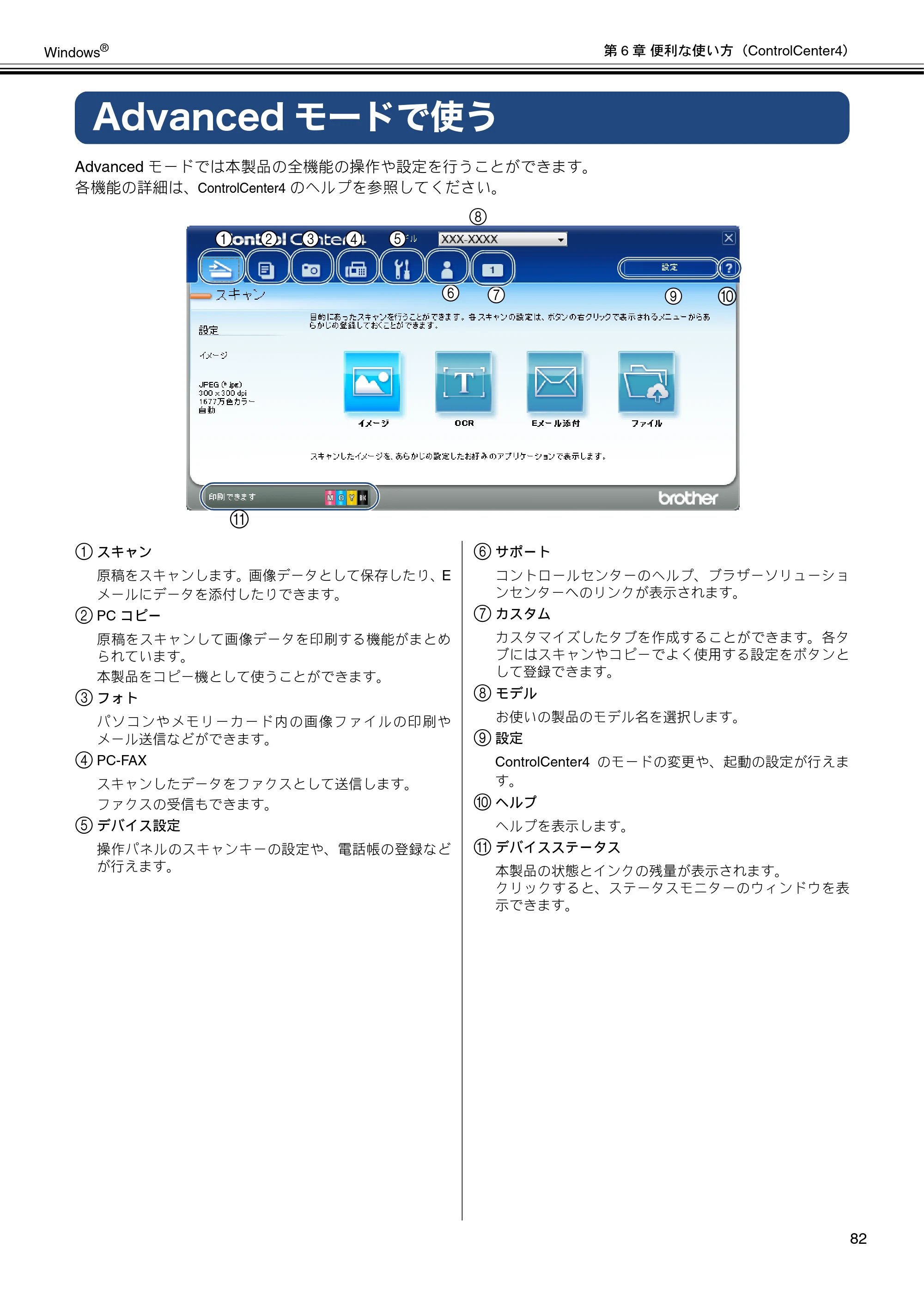 ブラザー MFC-J6573CDW / MFC-J6973CDW / MFC-J6990CDW ユーザーズガイド ~パソコン活用編~ — Advancedモードで使う — 原本ページ — 83ページ