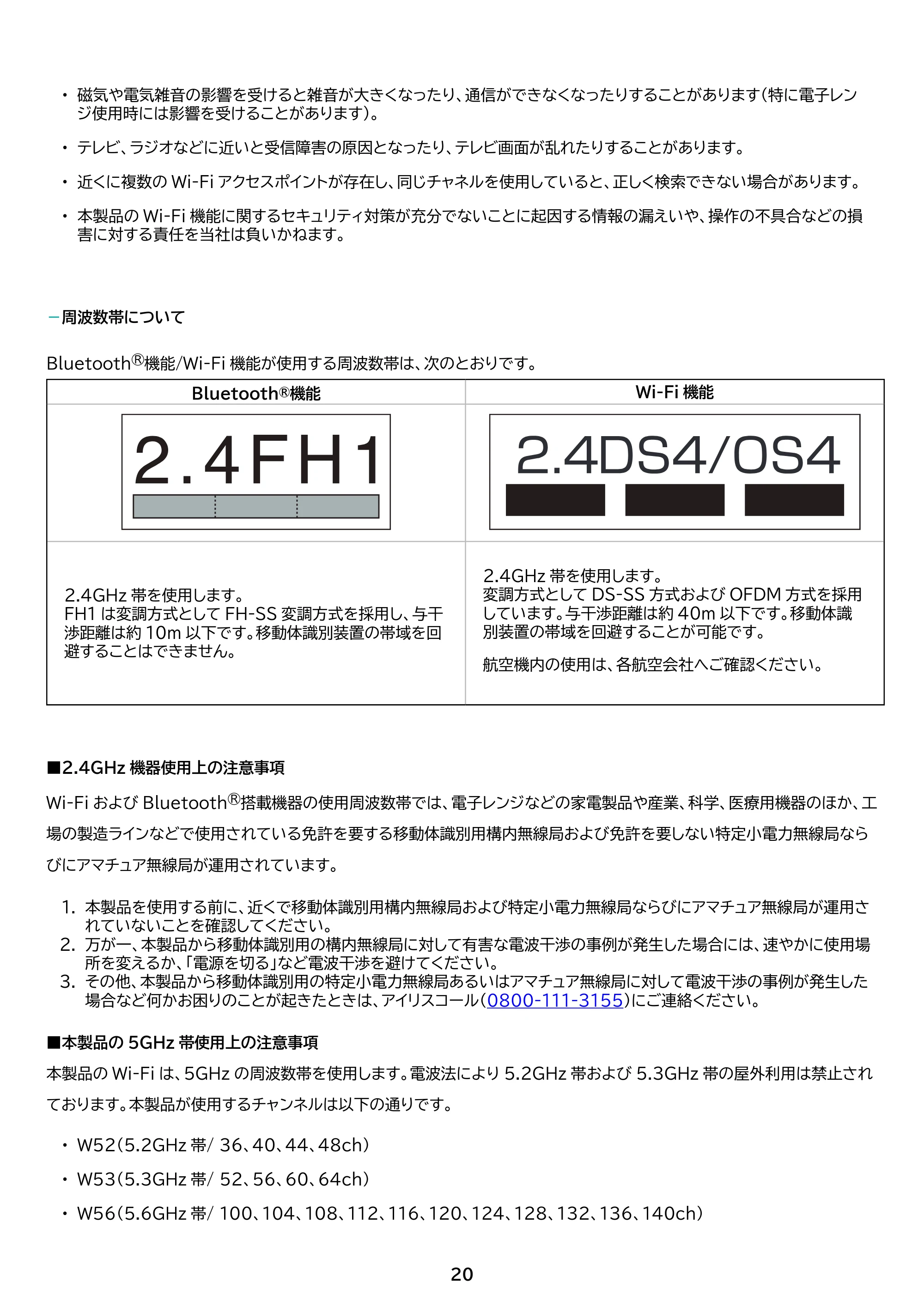 アイリスオーヤマ TM082M4N2-B 取扱説明書 — 原本ページ — 20ページ