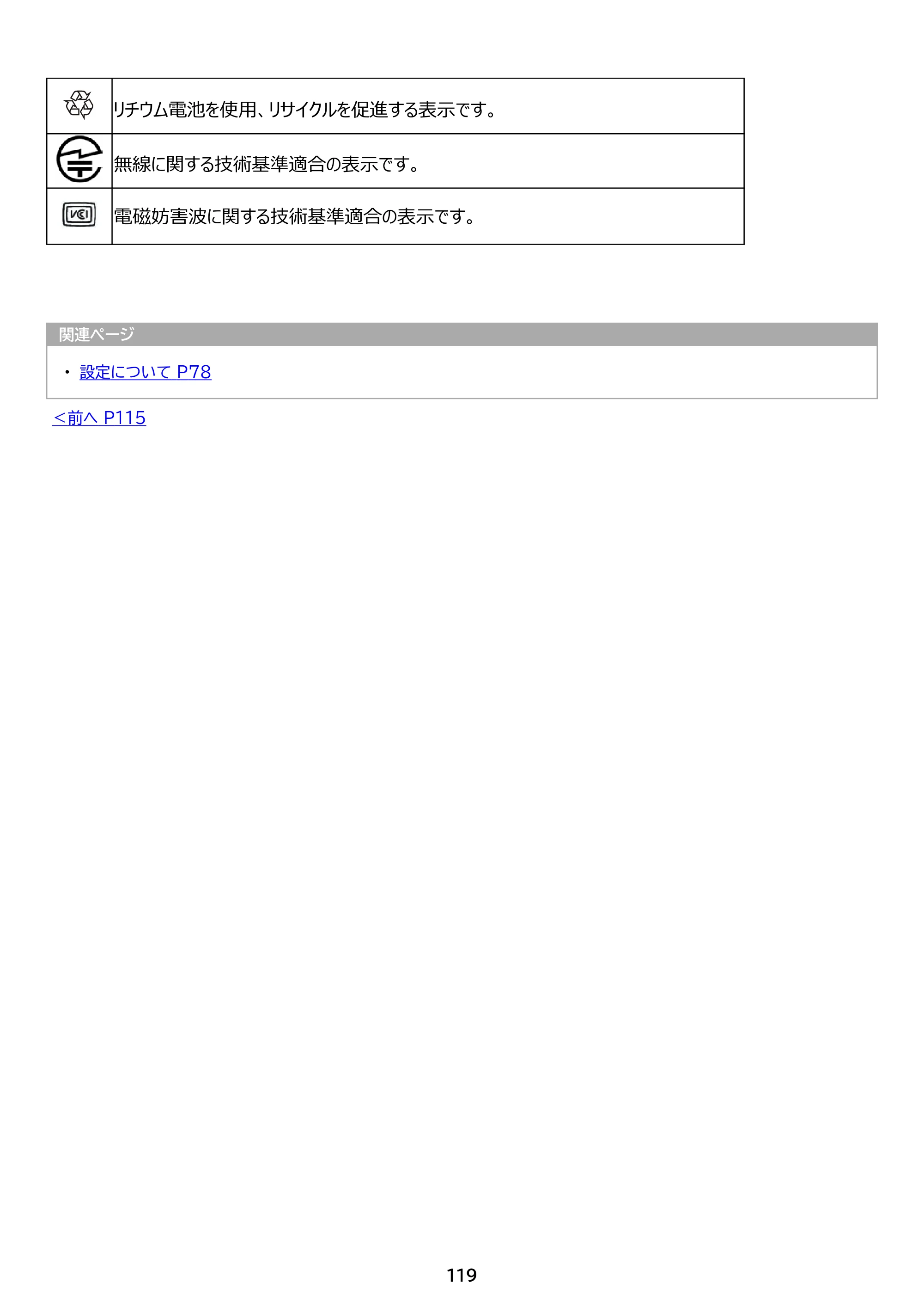アイリスオーヤマ TM082M4N2-B 取扱説明書 — 原本ページ — 119ページ