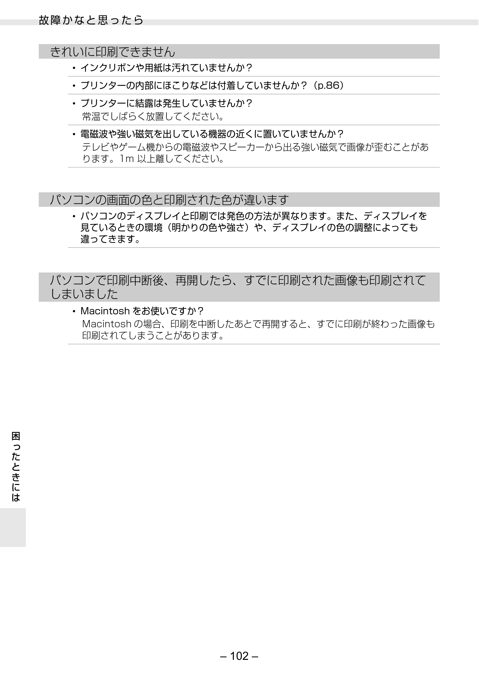 キヤノン SELPHY ES2 プリンターユーザーガイド （PDF形式／3.96Mバイト） — 原本ページ — 102ページ