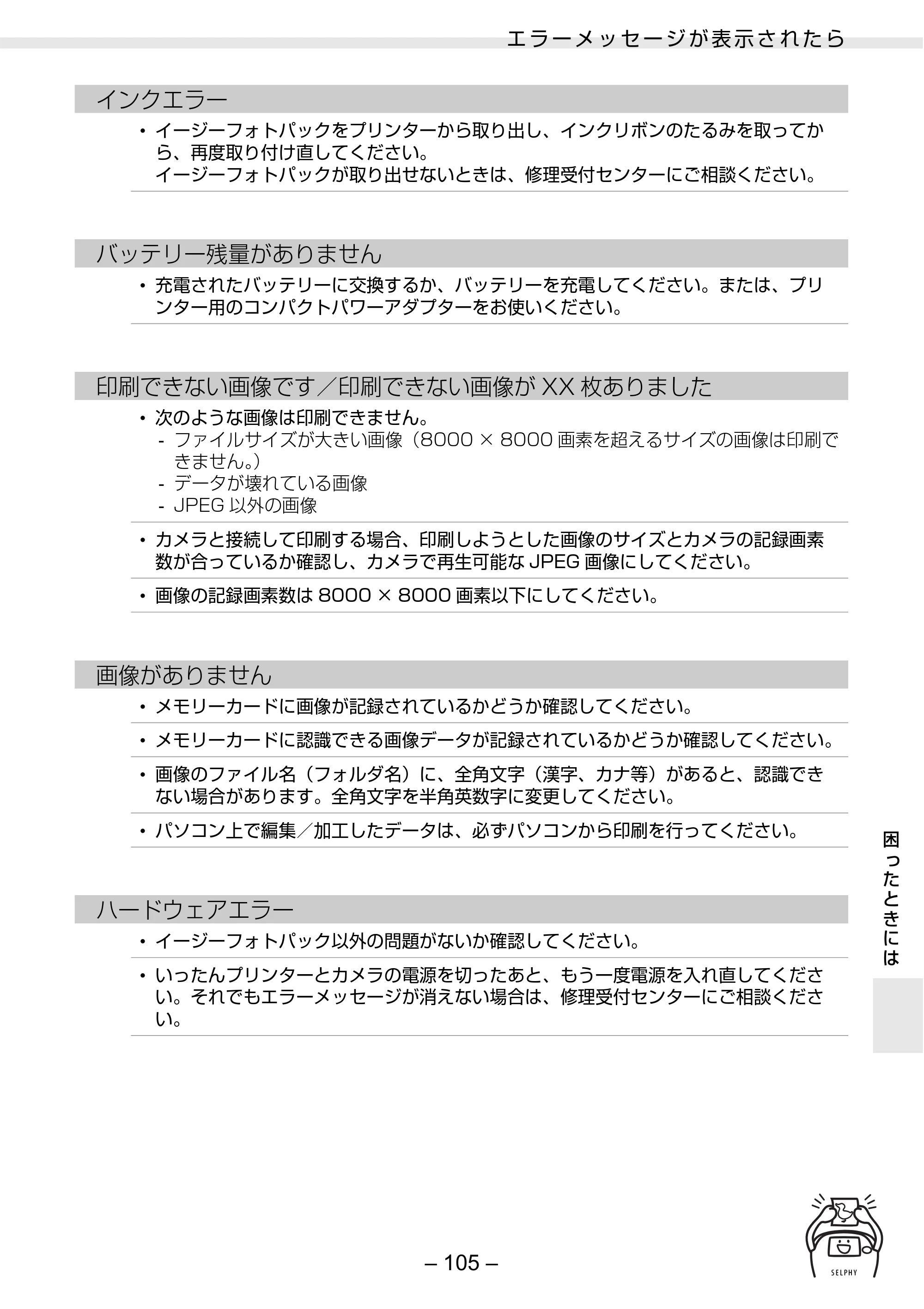 キヤノン SELPHY ES2 プリンターユーザーガイド （PDF形式／3.96Mバイト） — 原本ページ — 105ページ
