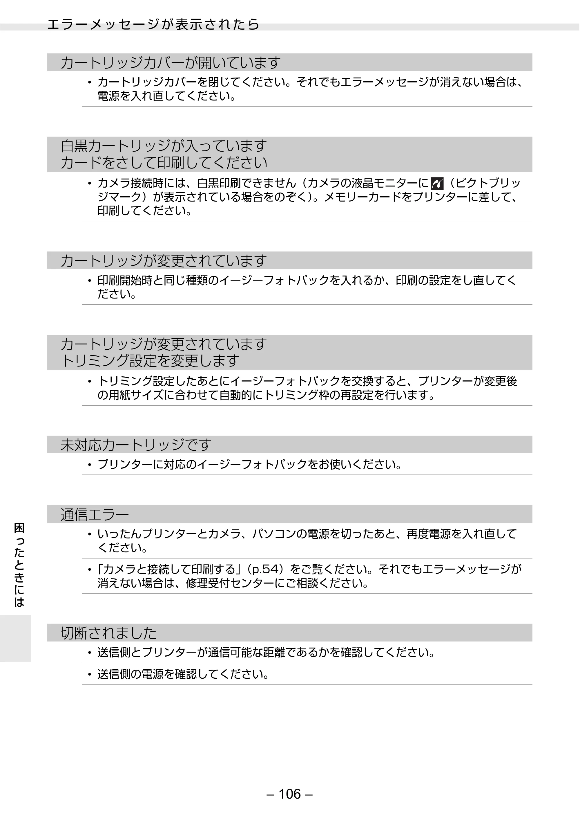 キヤノン SELPHY ES2 プリンターユーザーガイド （PDF形式／3.96Mバイト） — 原本ページ — 106ページ