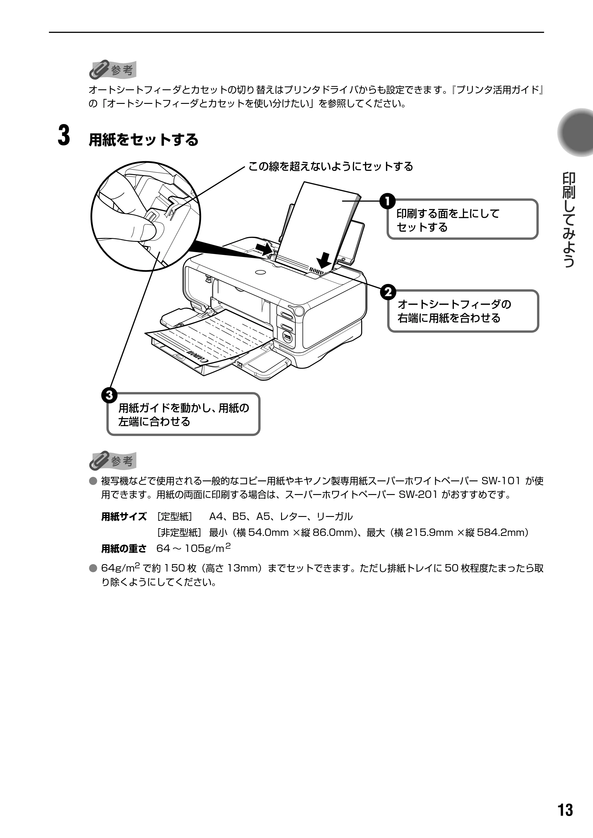 キヤノン PIXUS iP3100 基本操作ガイド （PDF形式／11.41Mバイト） — 原本ページ — 15ページ